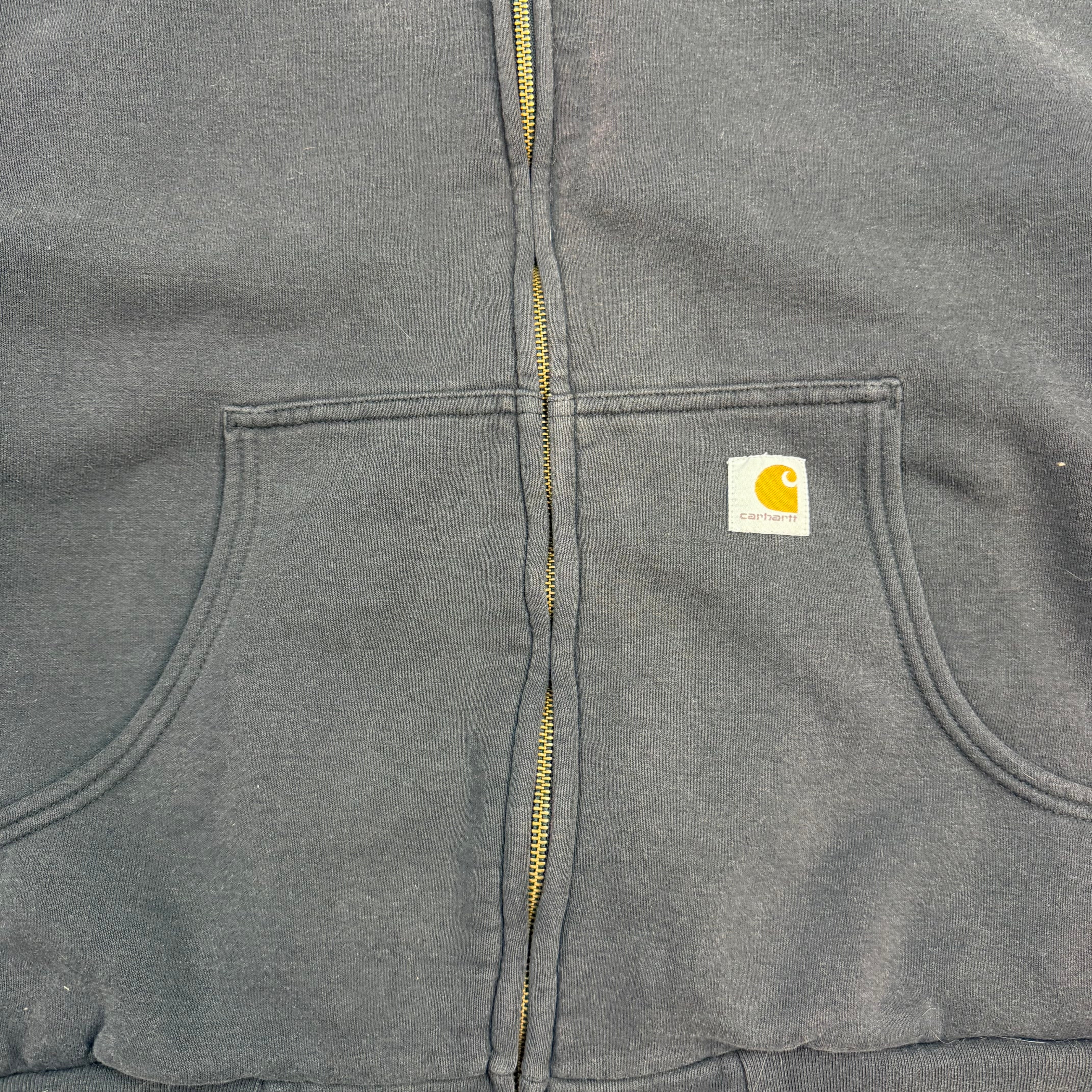 Vintage Carhartt Thermal Lined Zip Up Hoodie Black