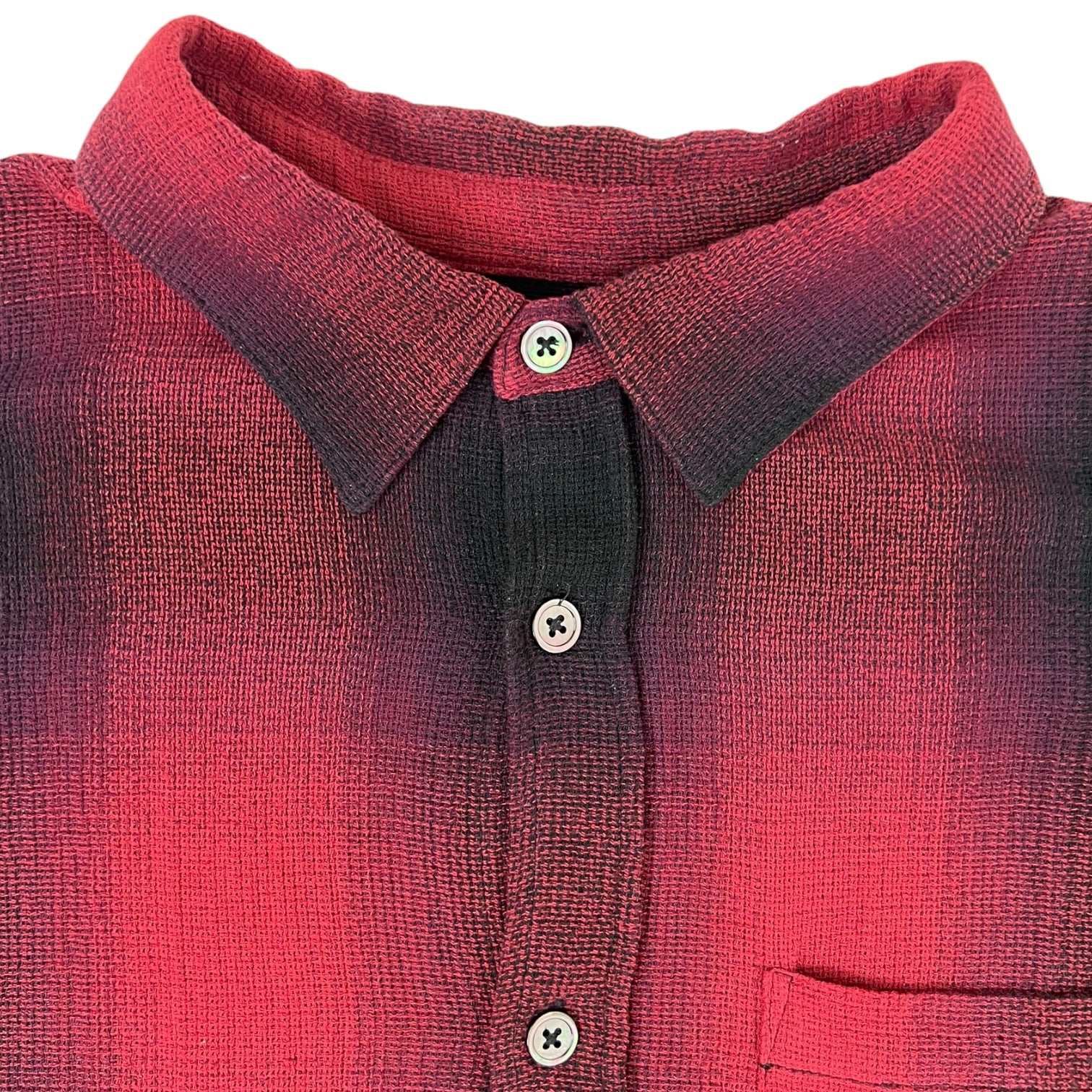 Stussy Loose Weave Plaid Shirt Red/Black