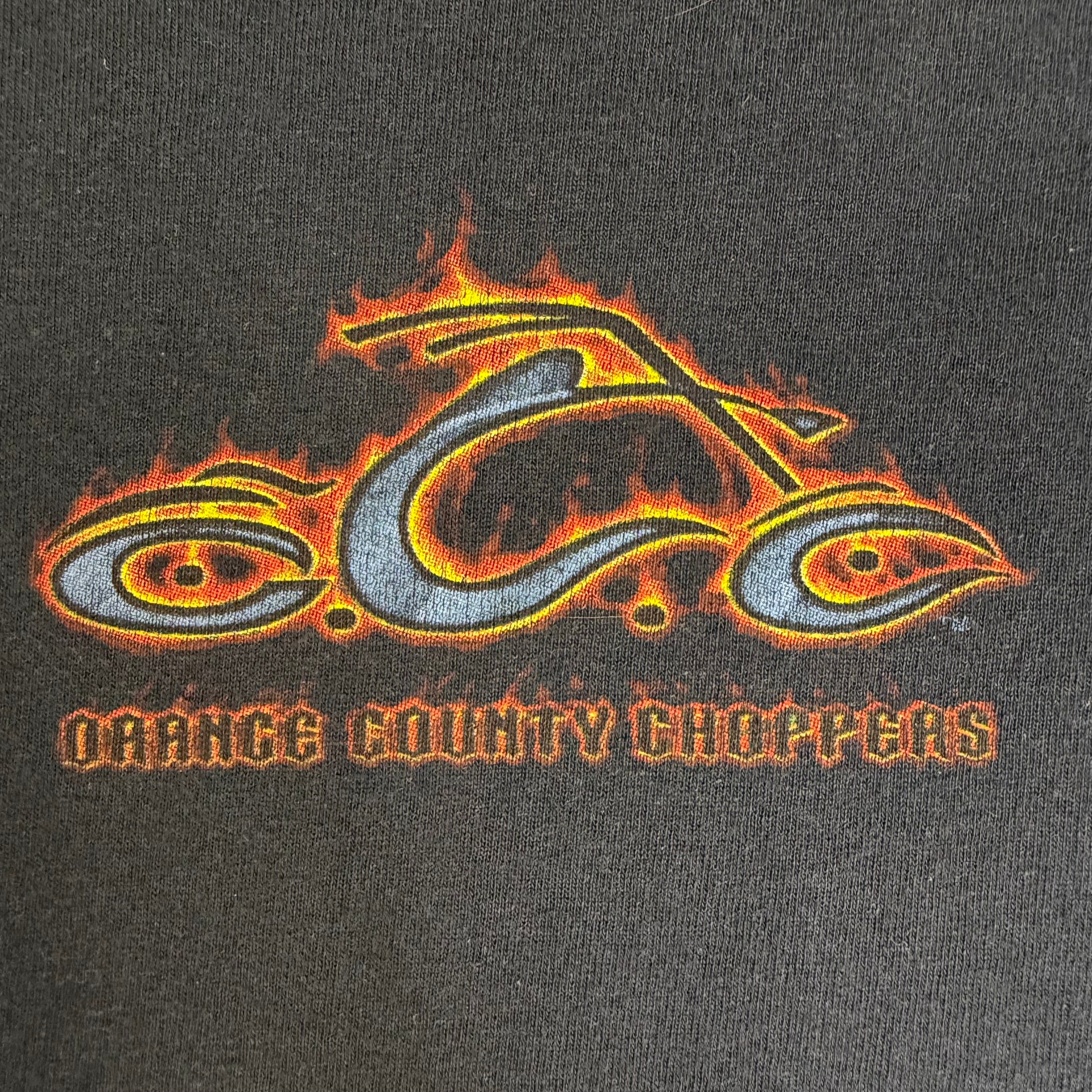 Vintage Orange County Choppers New York Flame Cross Longsleeve Black