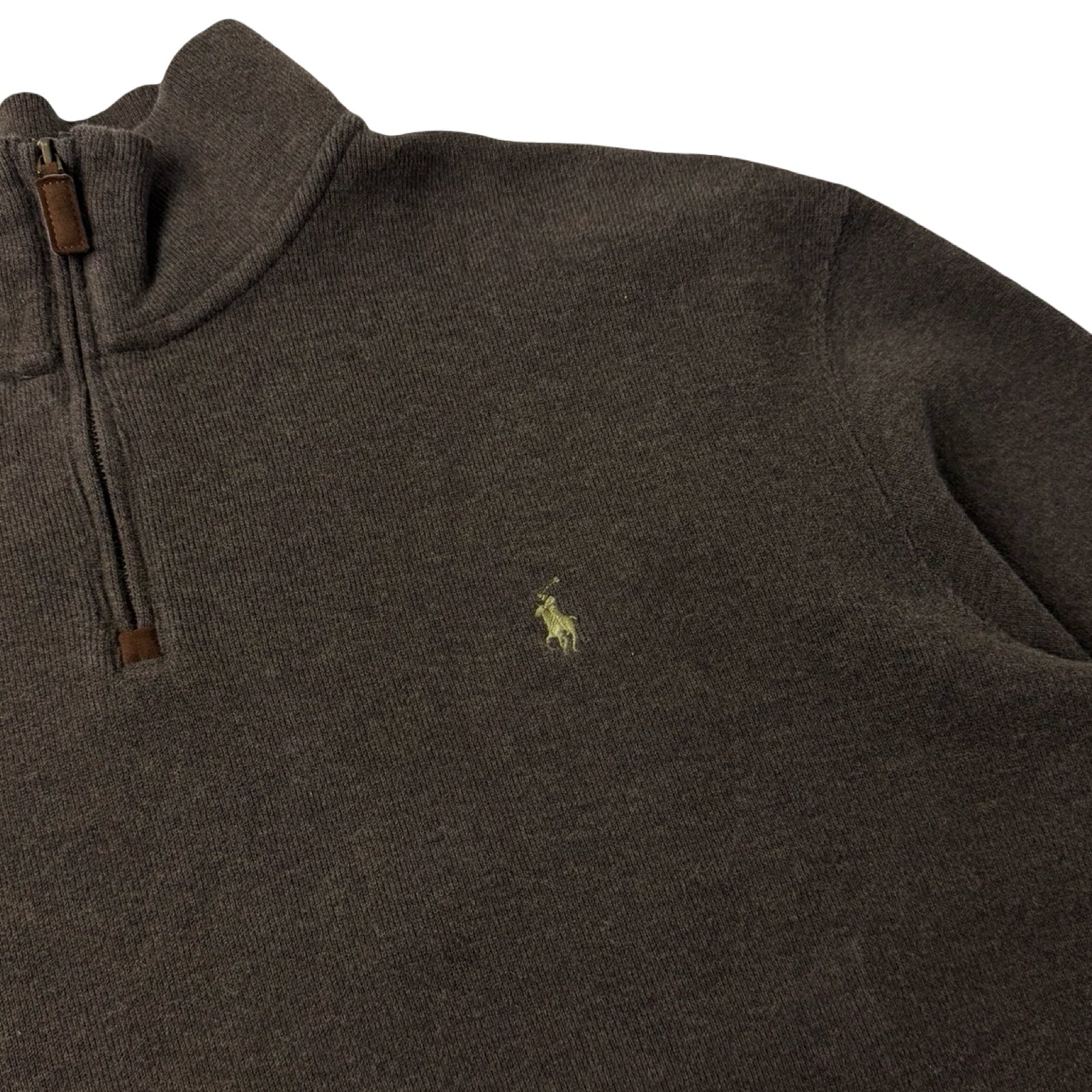 Vintage Polo Ralph Lauren Quarter Zip Sweater Brown