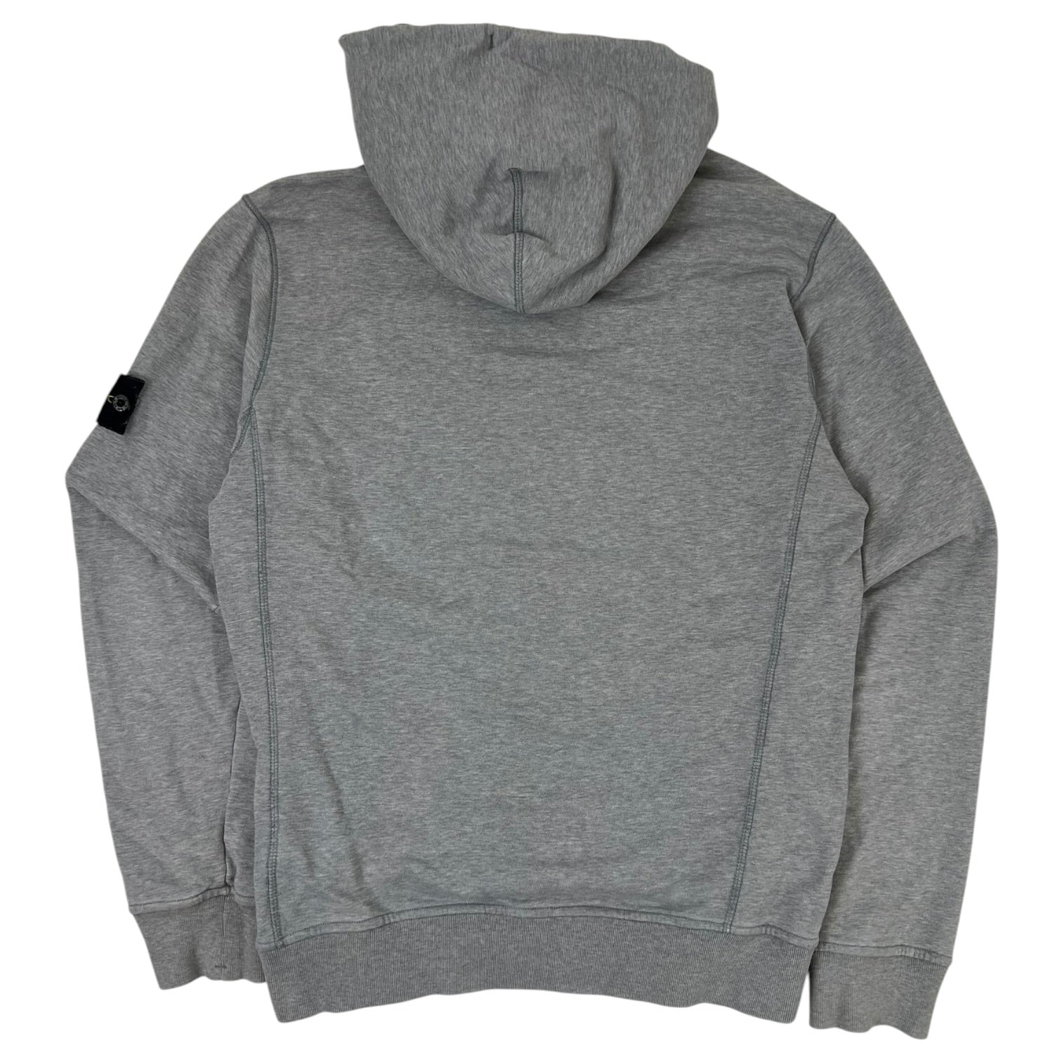 Stone Island Logo-Patch Hoodie Cotton Grey