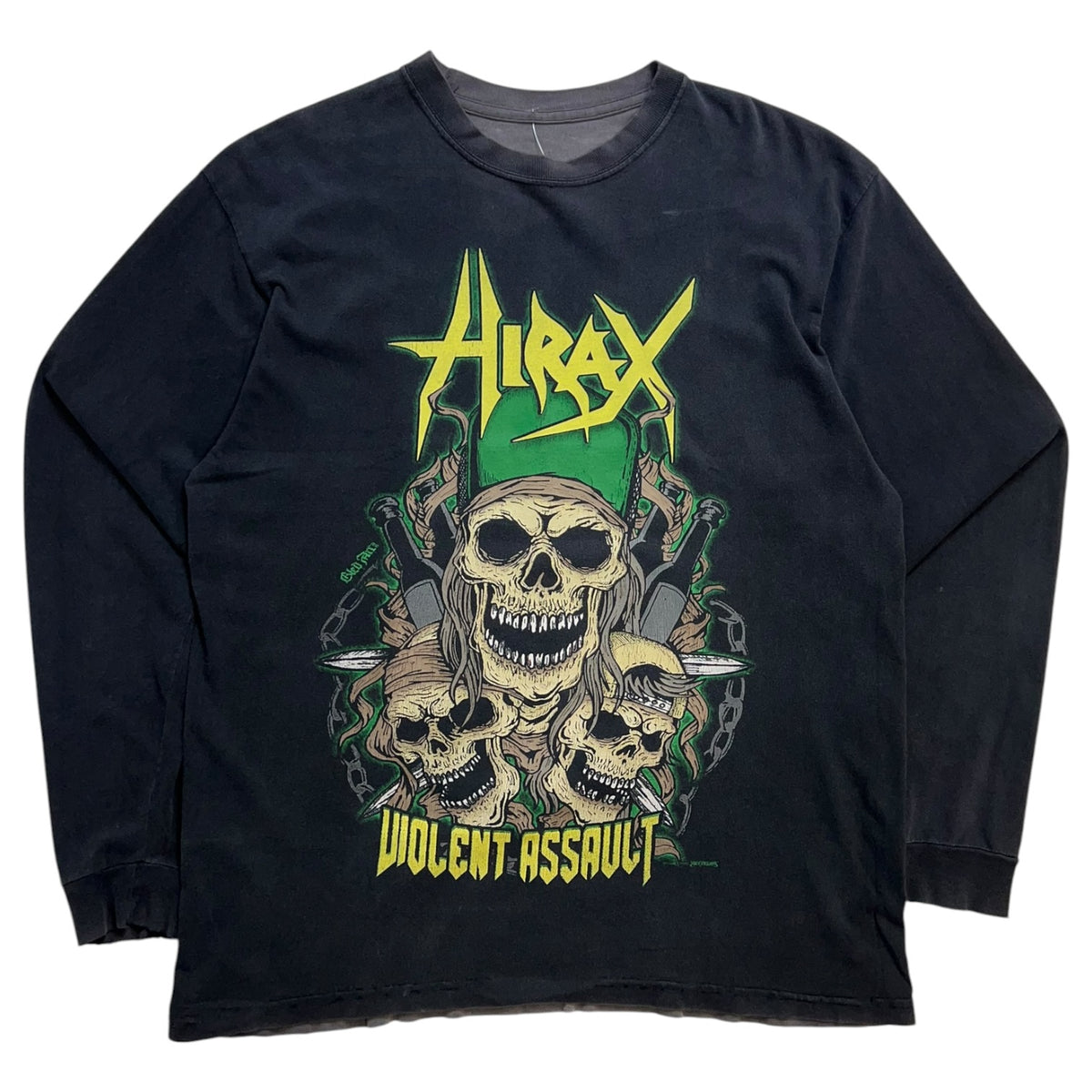 Vintage Hirax “Violent Assault” Long Sleeve T-Shirt Black
