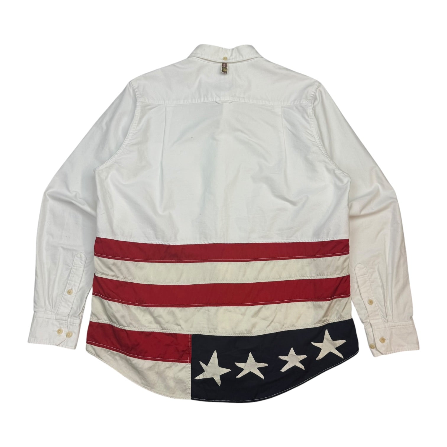 Visvim Flag Panel Americana Button Down Shirt White