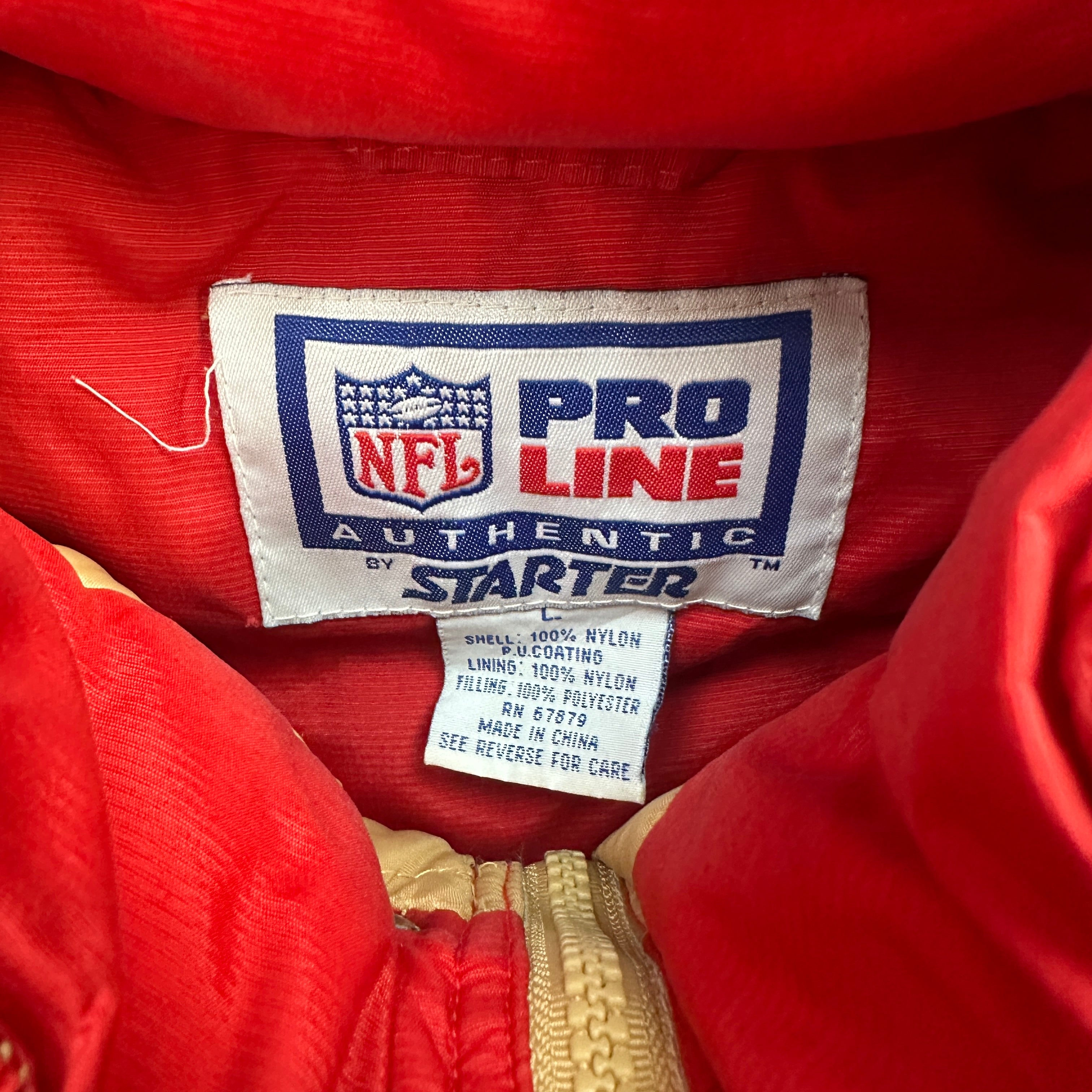 Vintage Starter San Francisco 49ers Pull Over Jacket Red