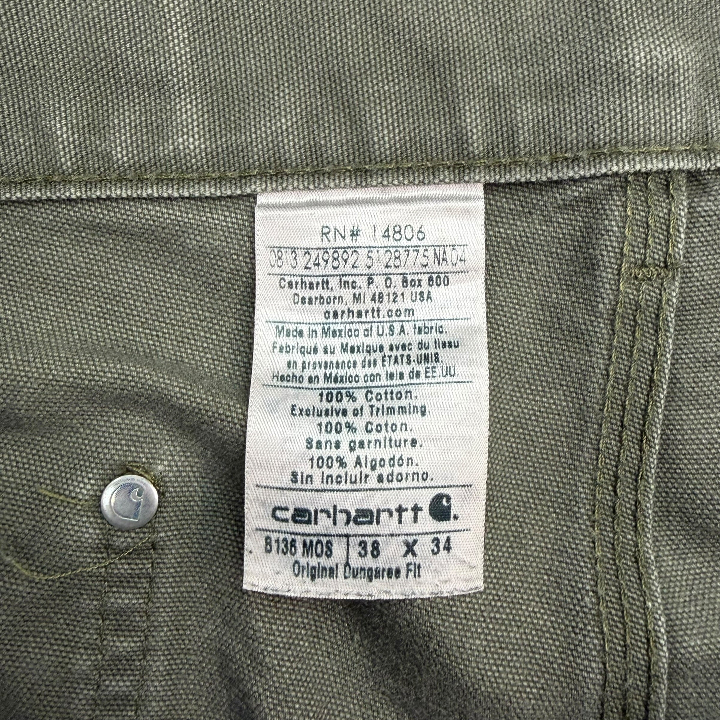 Vintage Carhartt Double Knee Shorts Green