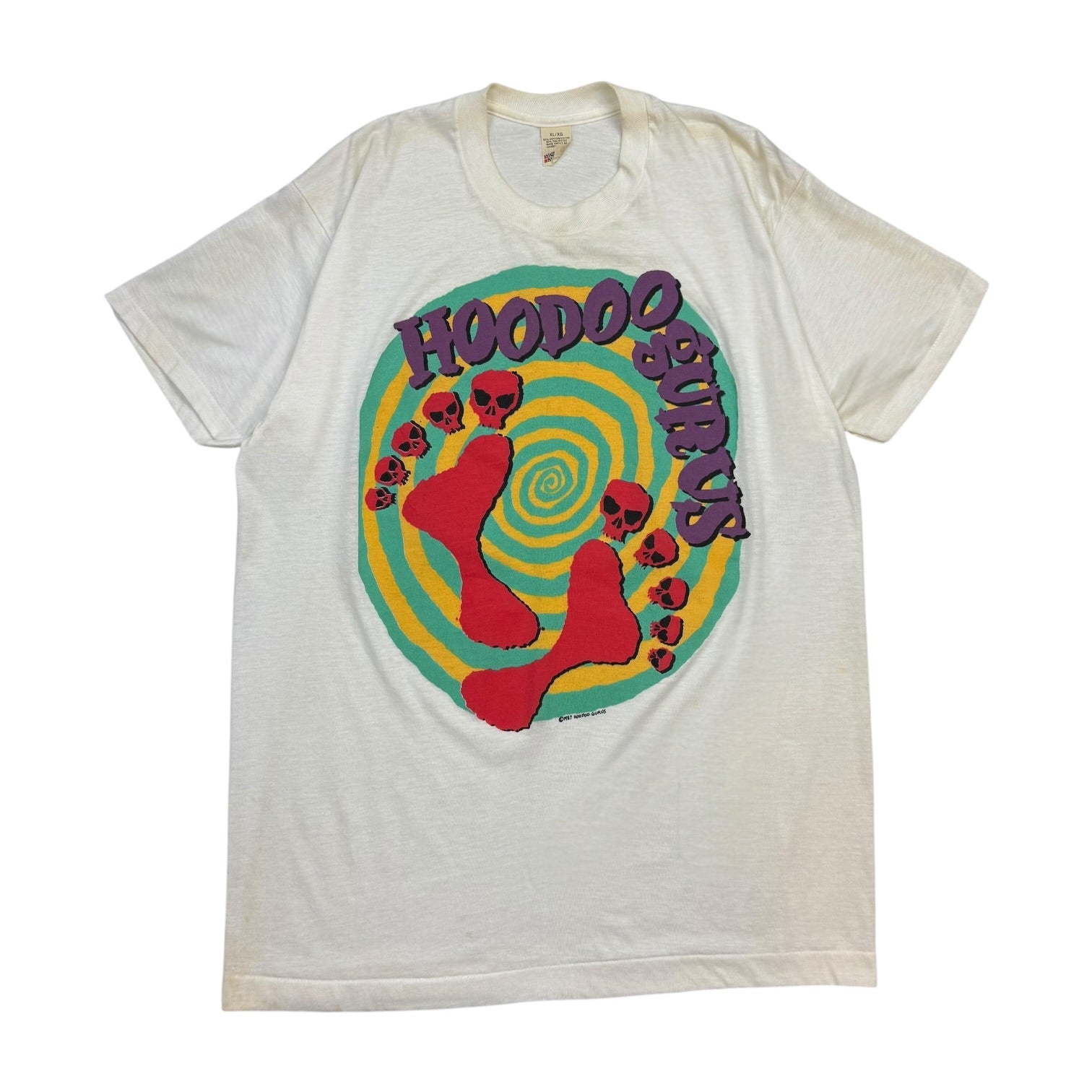 1987 Hoodoo Gurus Blow Your Cool Tour Tee White