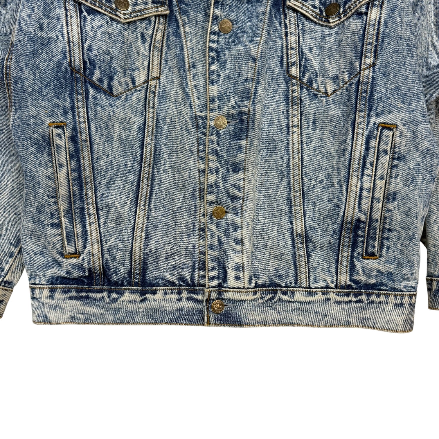 Vintage Browns Blue Jeans Denim Jacket Acid Wash Blue