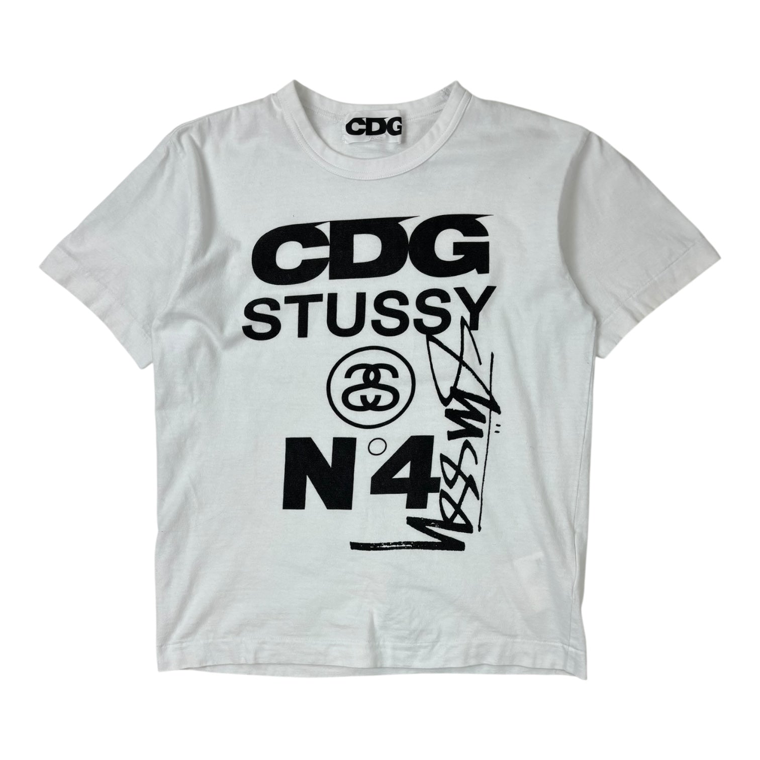 Comme Des Garçons x Stussy No.4 T-Shirt White