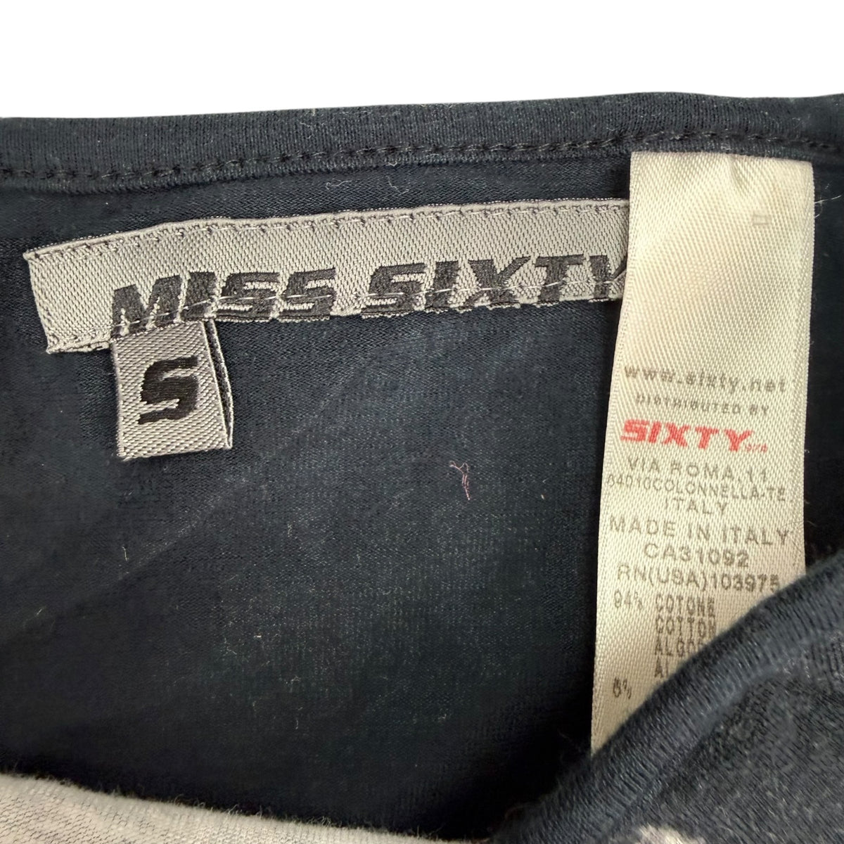 (W) Miss Sixty Pop Art Tank Tee Black