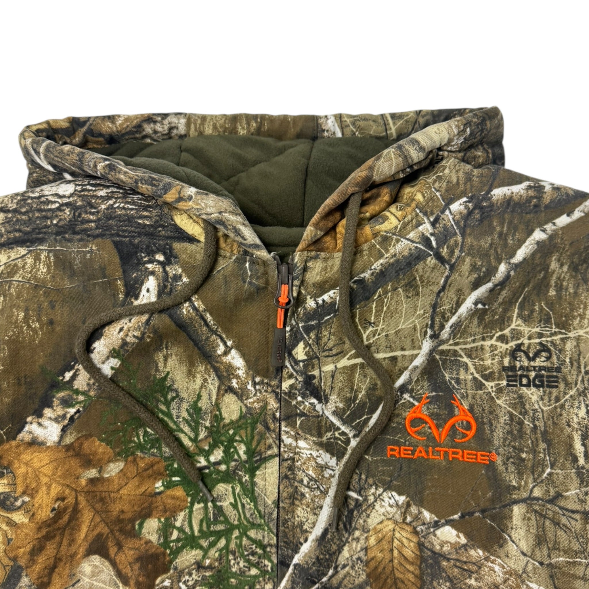 Vintage Realtree Quilted Zip Up Hooded Jacket