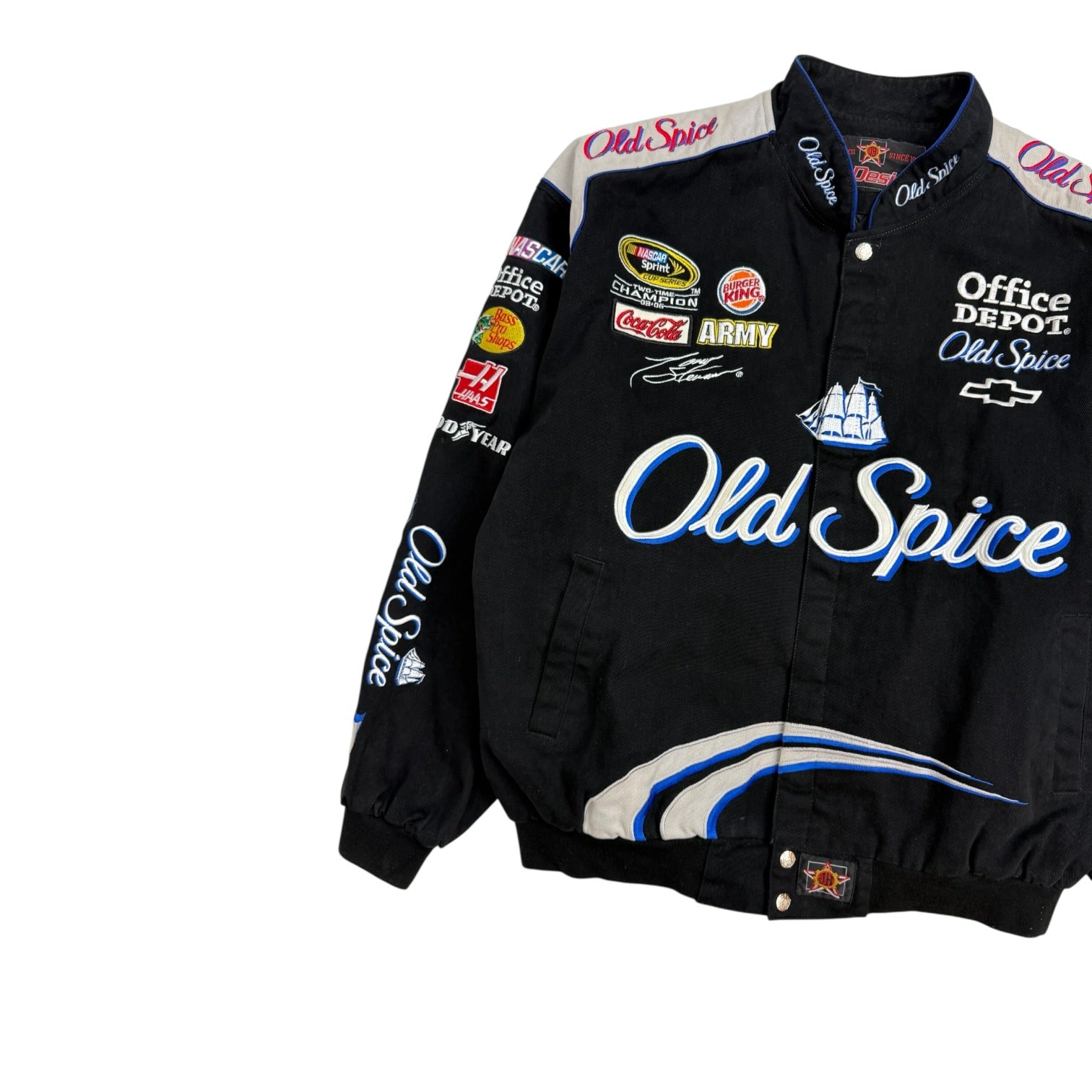 Vintage JH Designs Old Spice Racing Jacket Black