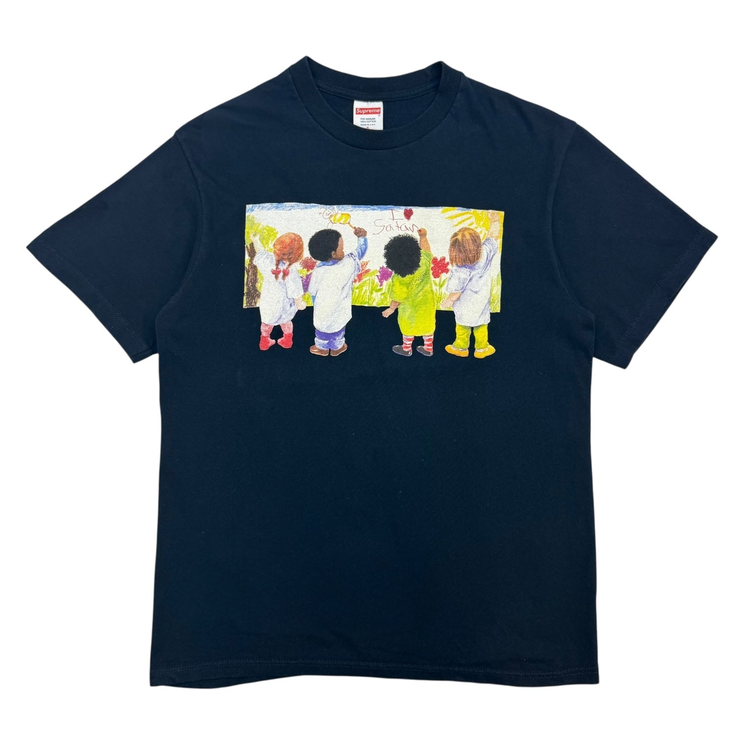 Supreme Kids Tee Navy Blue