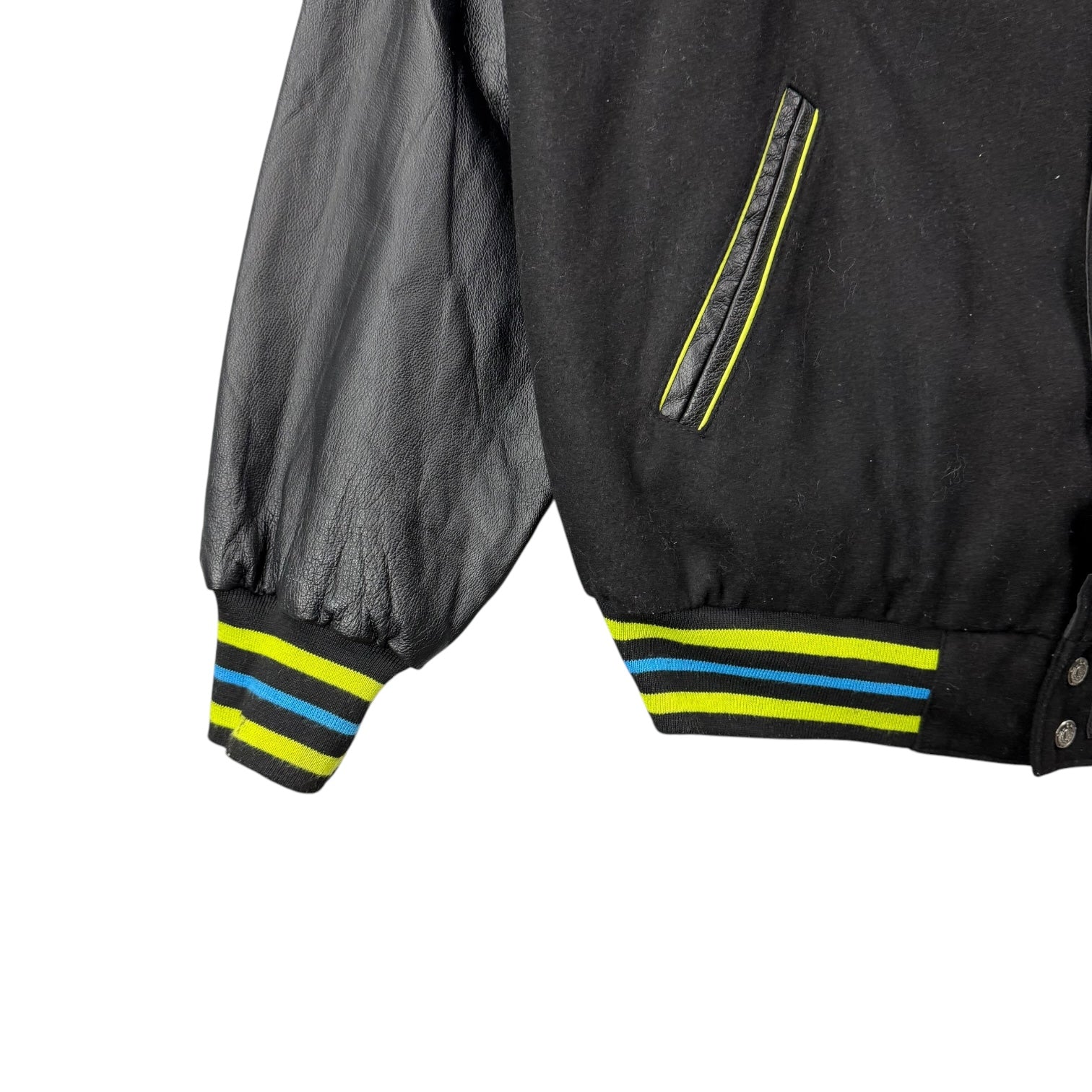 Vintage Jeff Hamilton NASCAR Alflac Leather Racing Jacket Black