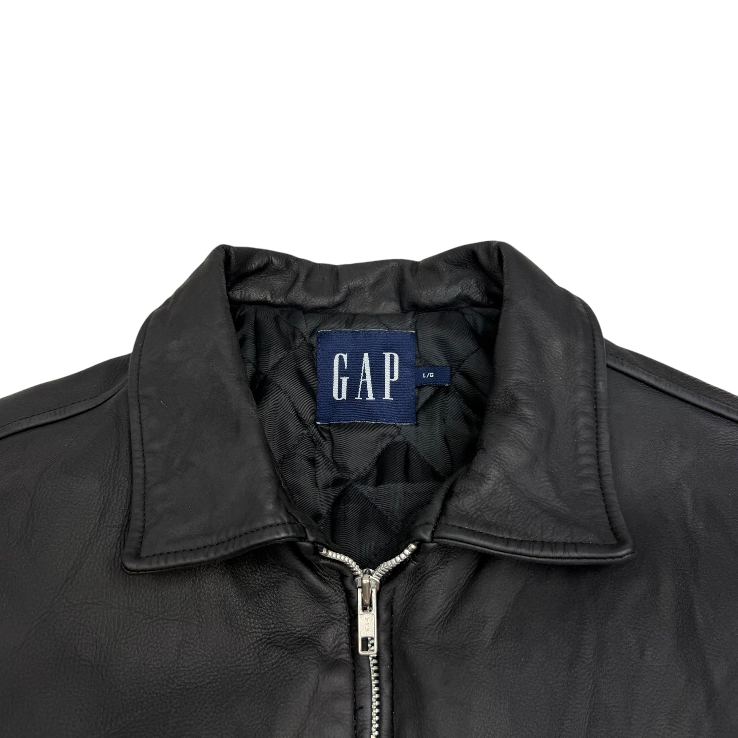 Vintage Gap Quilt Lined Leather Jacket