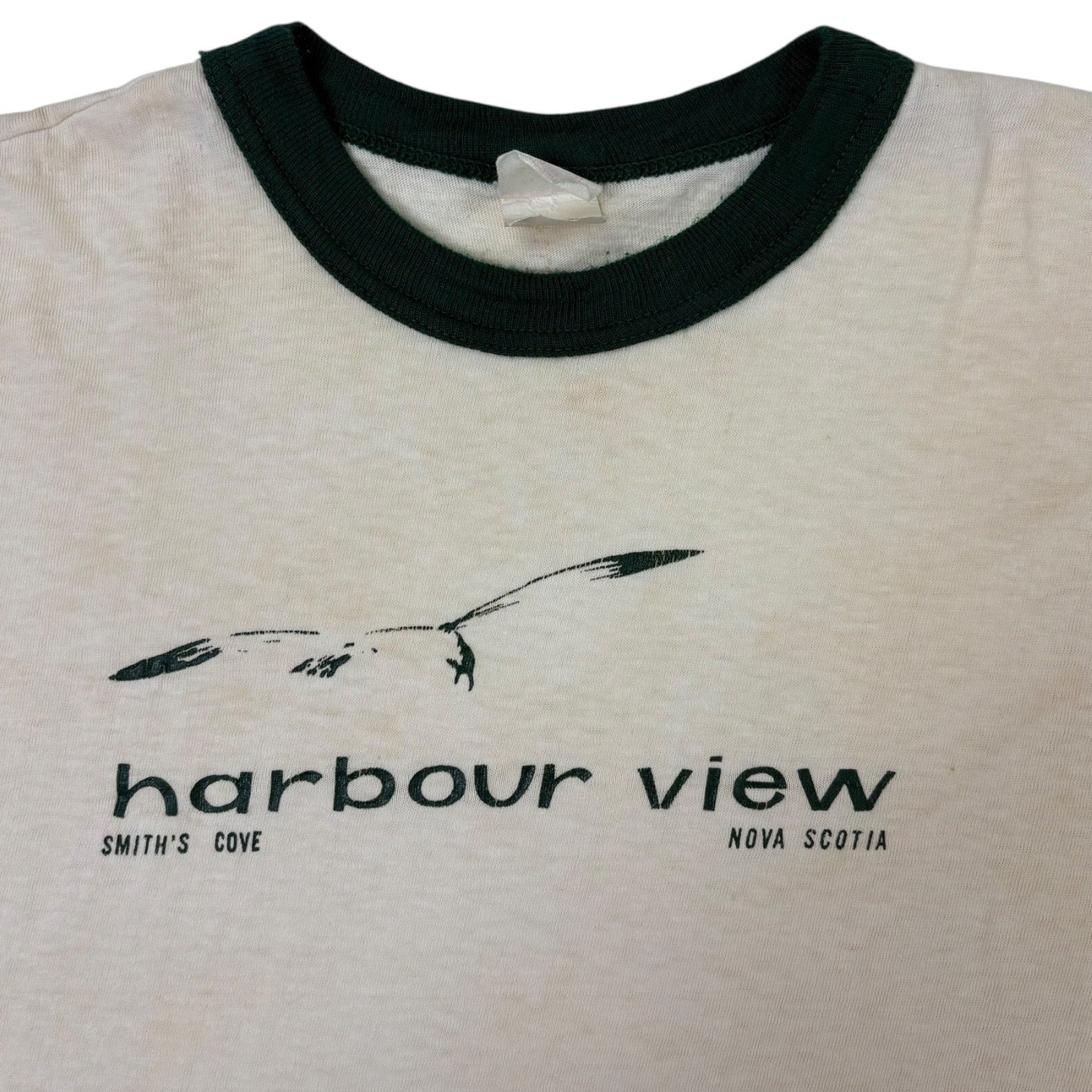 Vintage Ringer “Harbour View” Nova Scotia T-Shirt White
