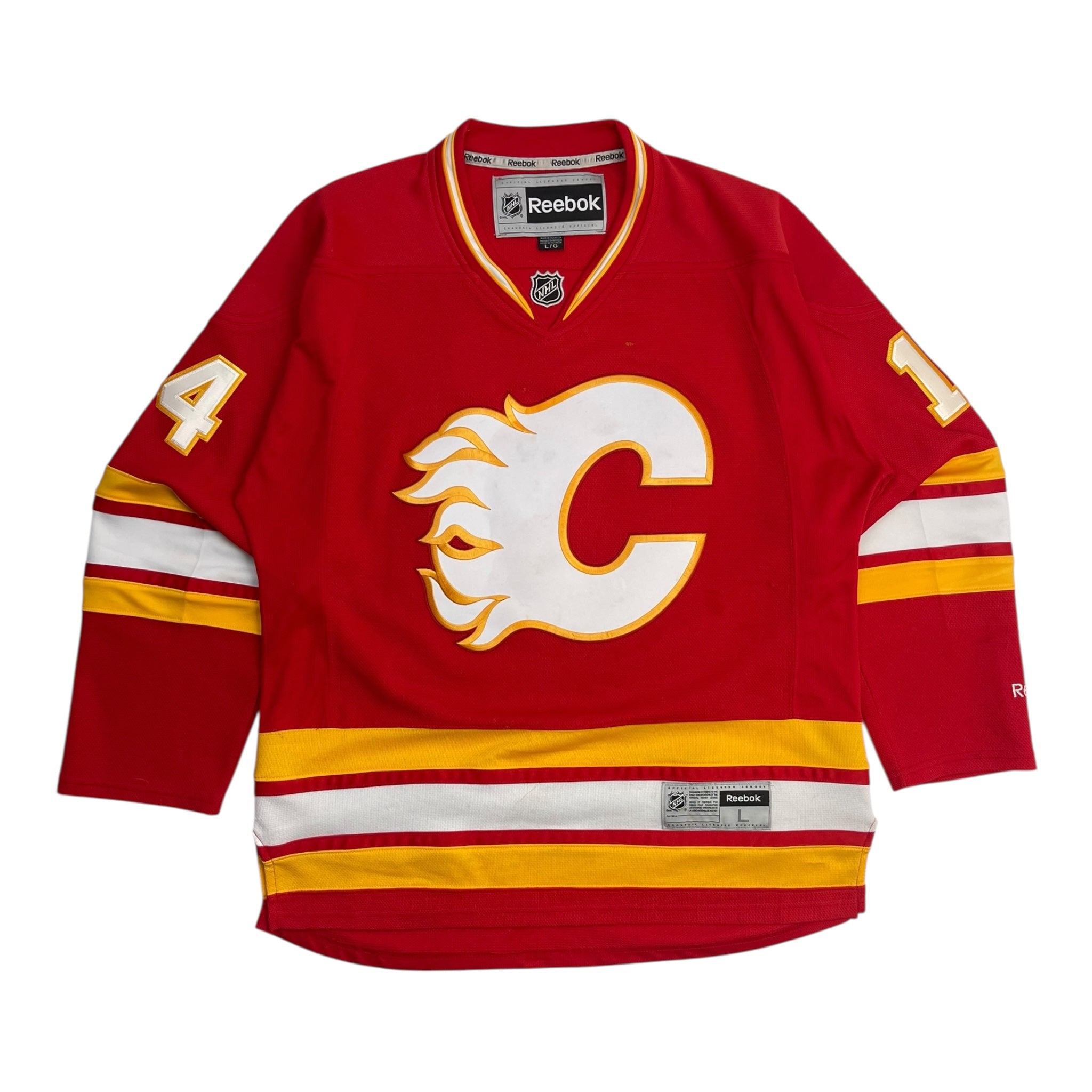 Calgary Flames Theo Fleury Reebok Home Jersey Red