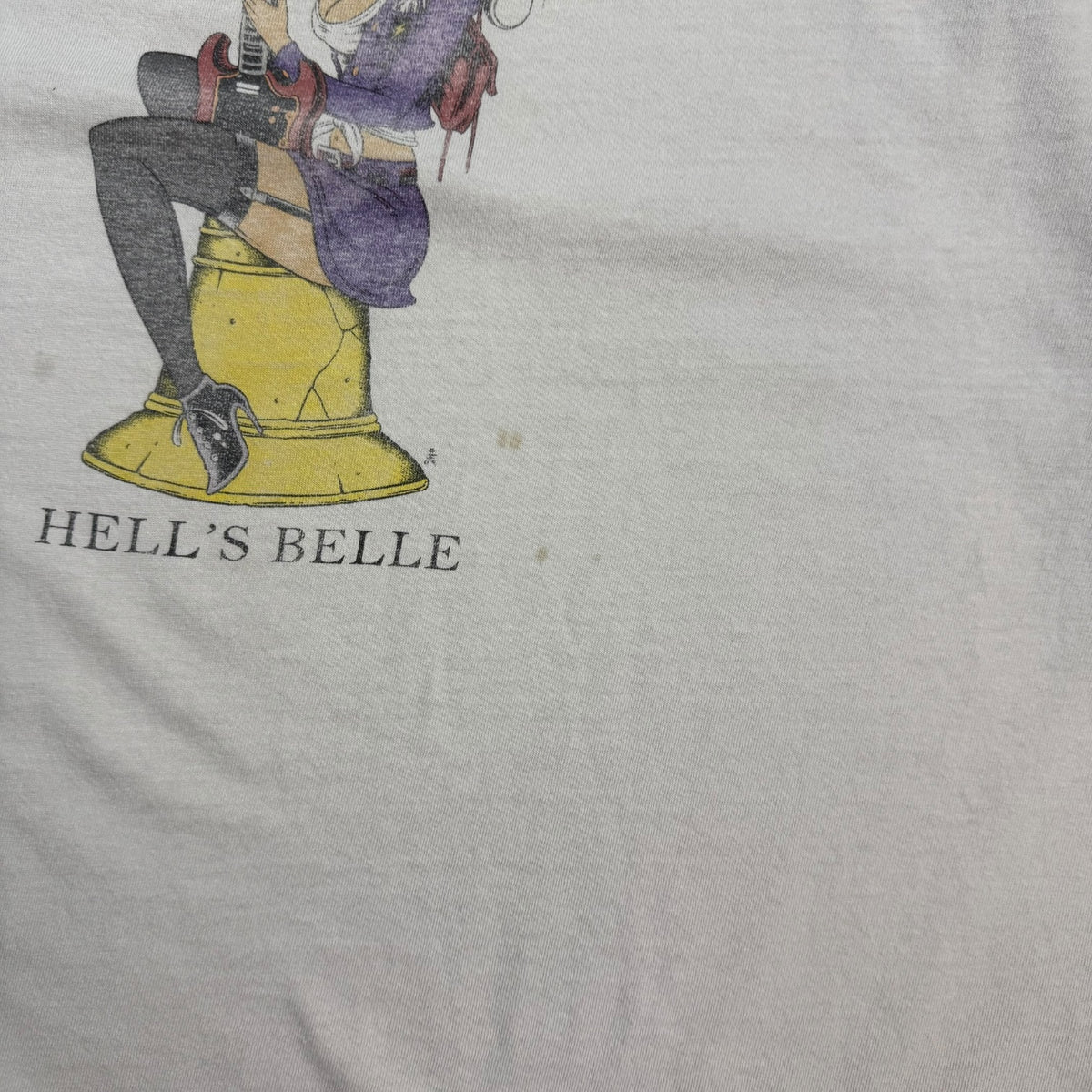2008 AC/DC Hells Bells Raglan Tee White/Black