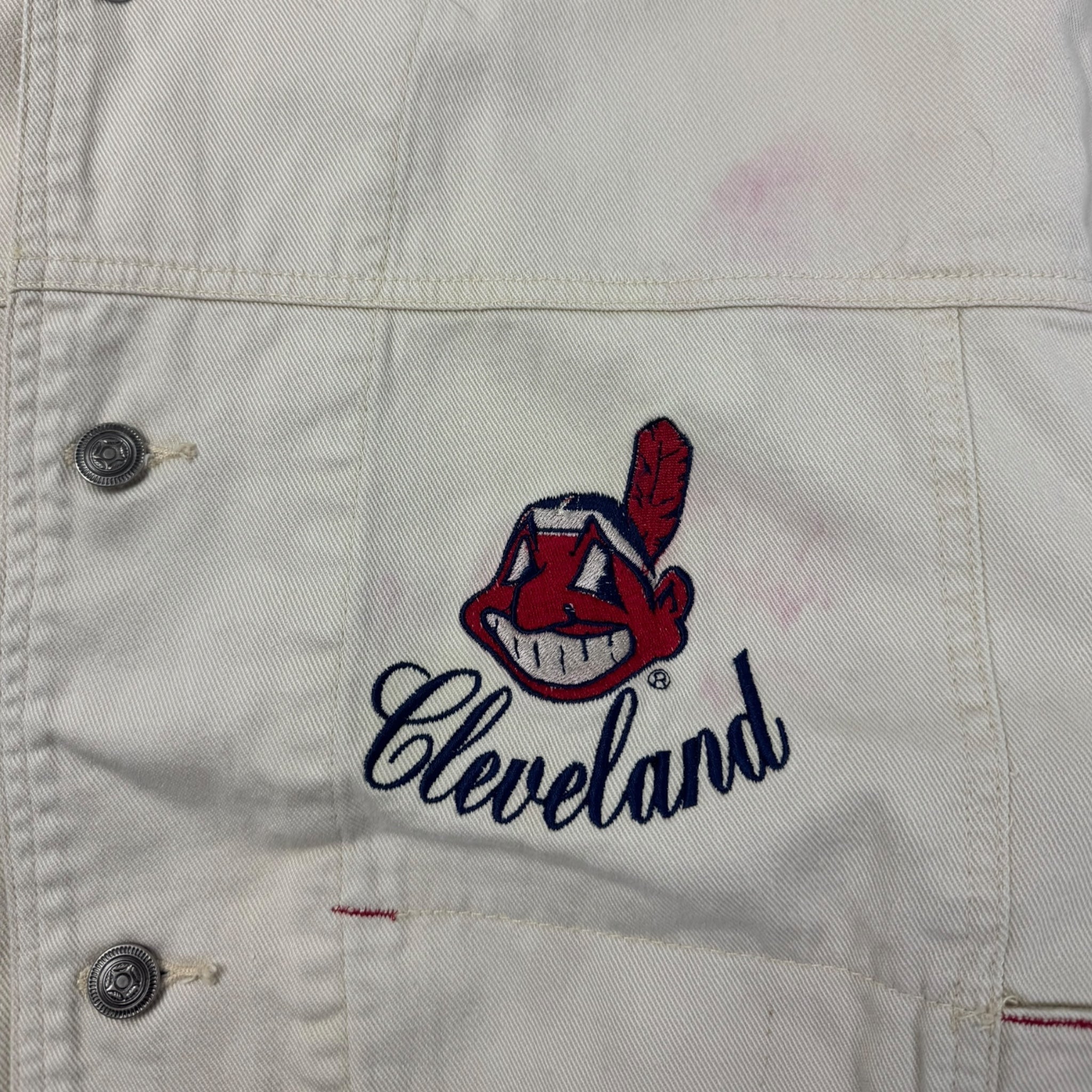 Vintage Cleveland Indians Button Up Mirage MBL Jacket