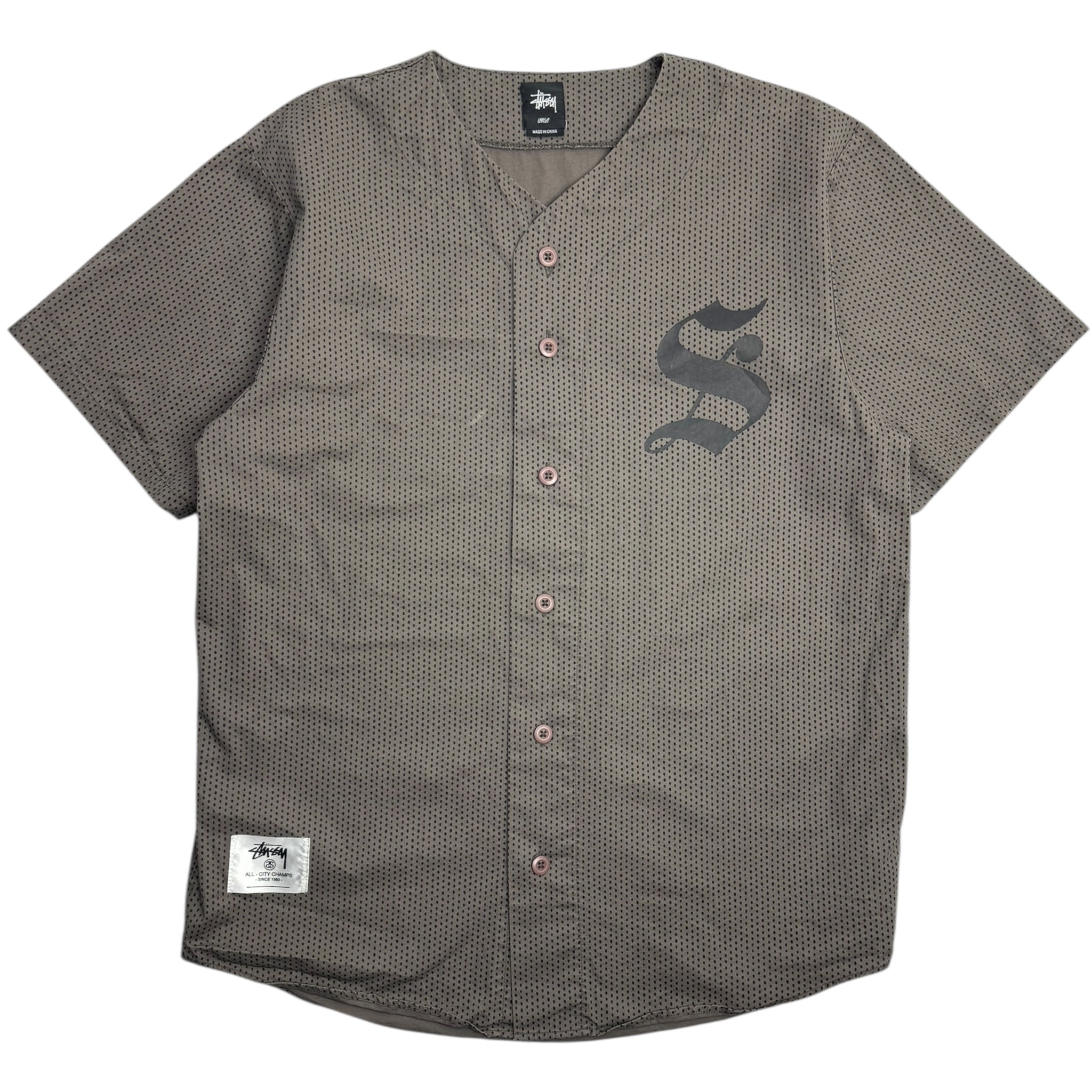 Stussy Grey S Baseball SU14 Jersey