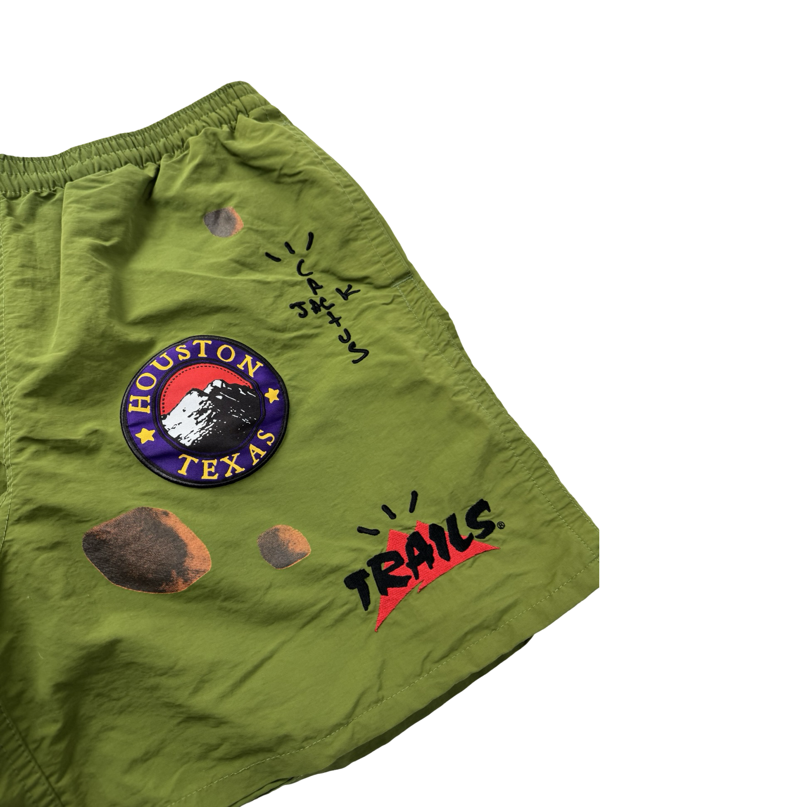 Travis Scott Running Wild Shorts Olive