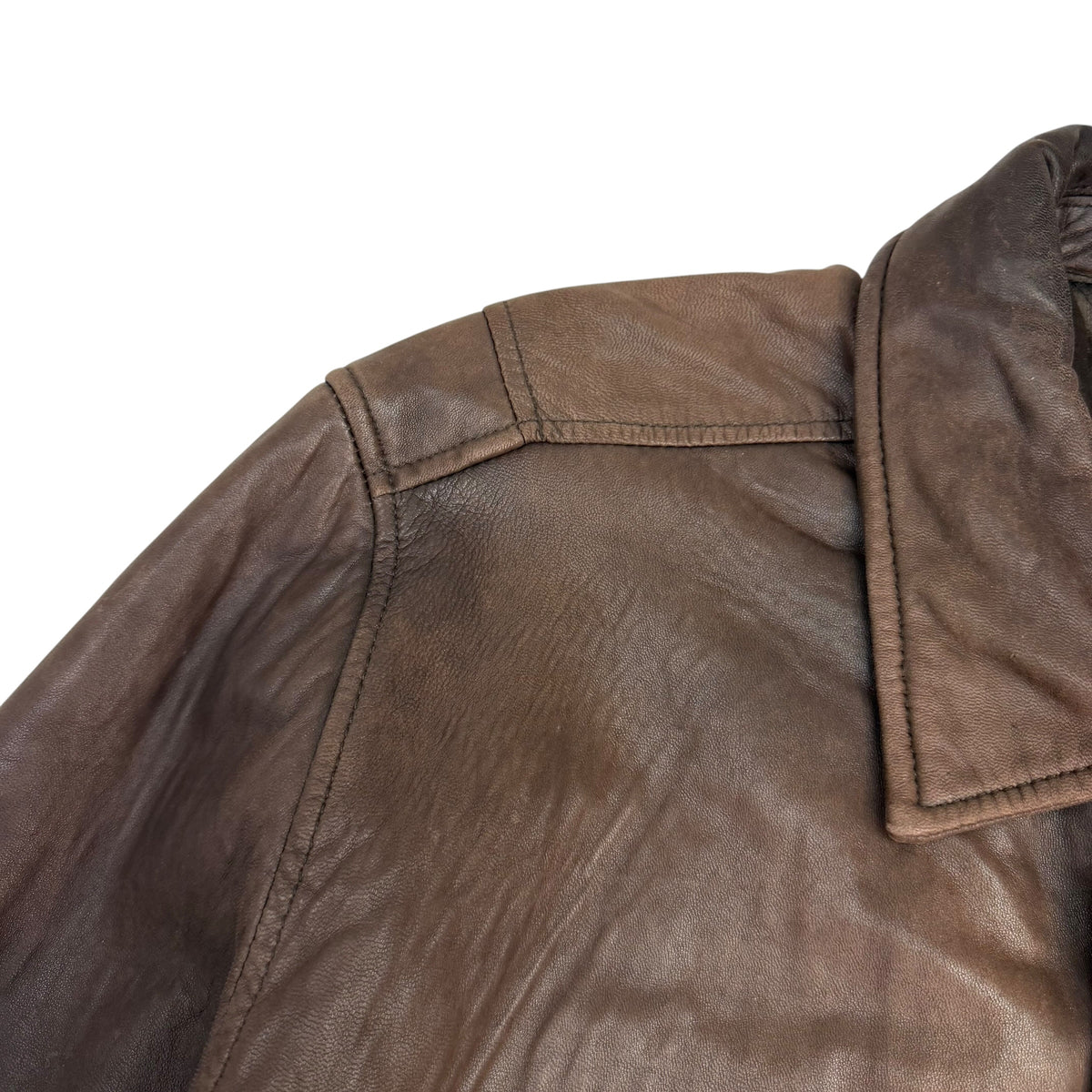 Vintage Tasso Elba Leather Jacket Brown