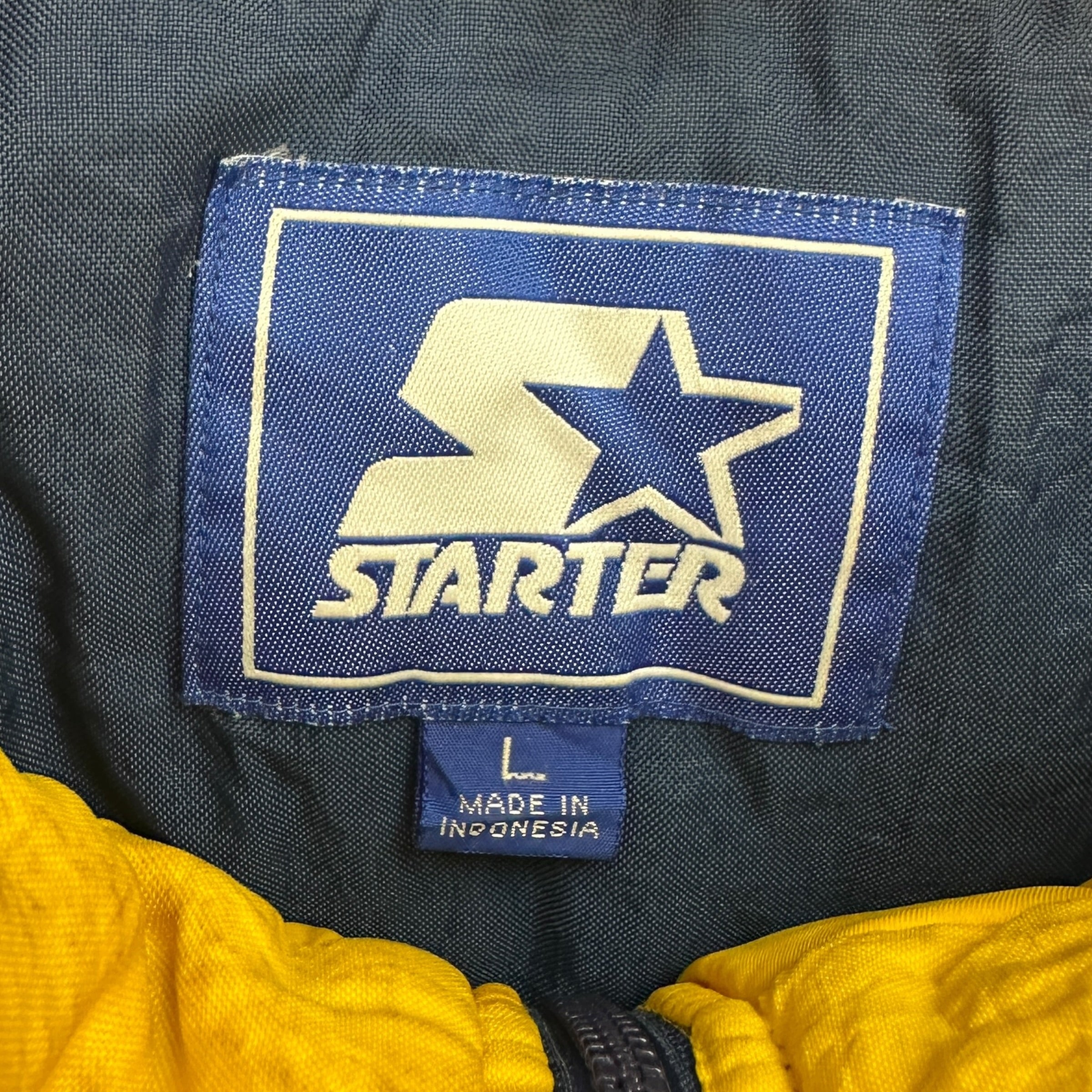 Vintage Starter Michigan Anorak Jacket Blue/Yellow