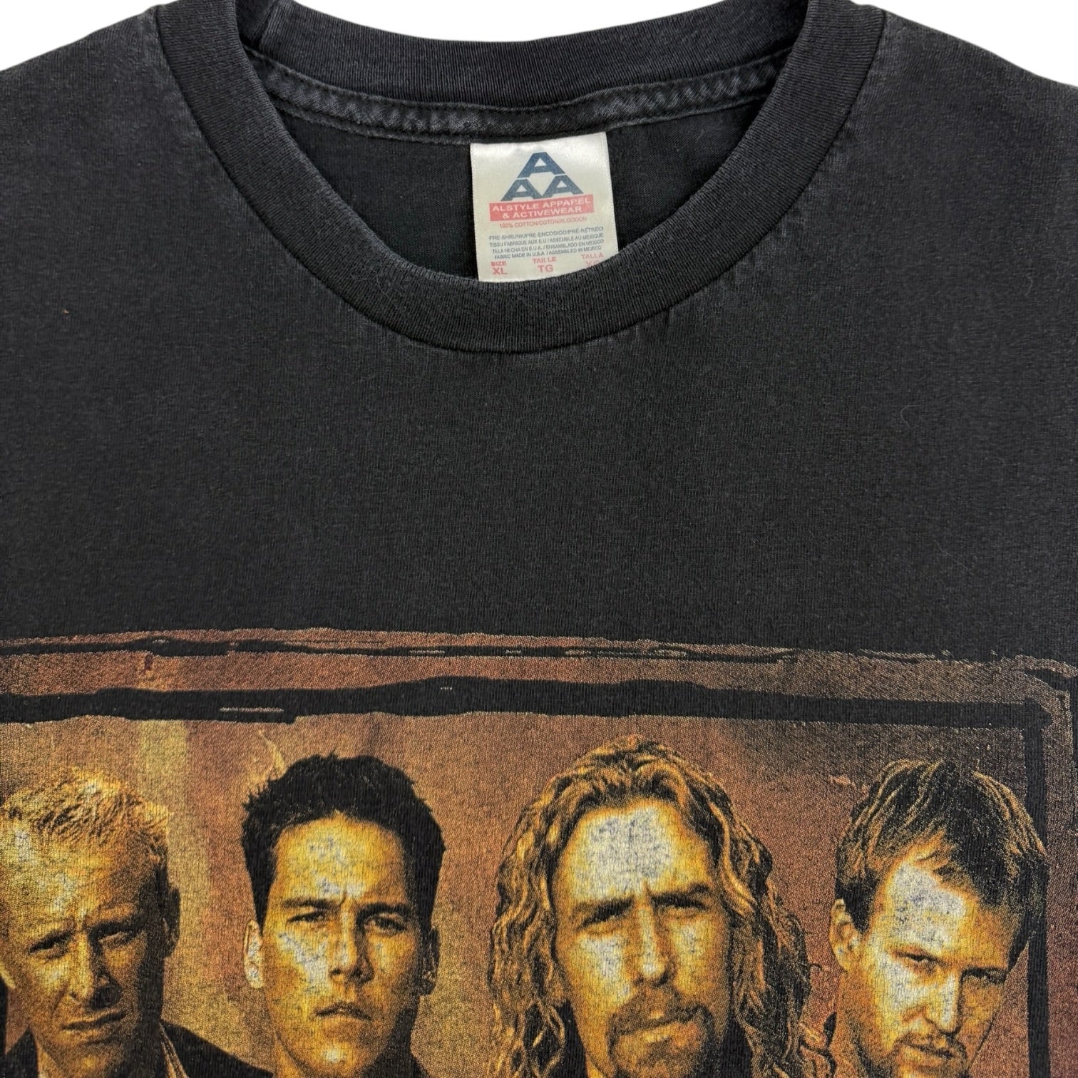 2001 Nickleback Silver Side Up Tour T-Shirt Black
