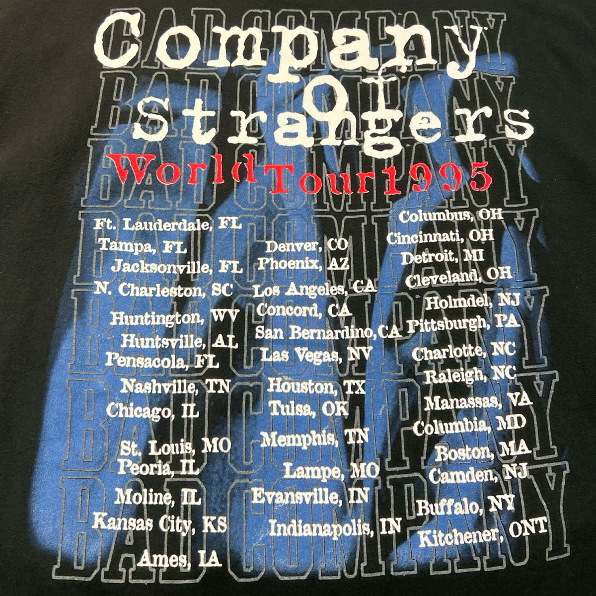 1995 Bad Company “Company Of Strangers” Tour Tee
