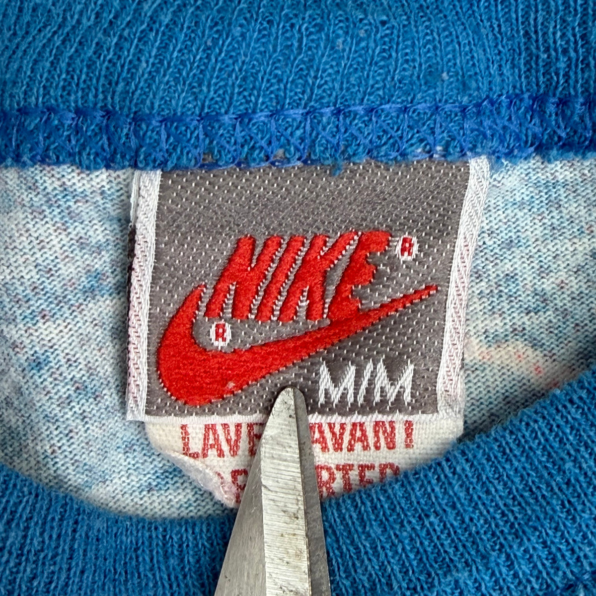 Vintage 90s Nike Spike Lee Mars Blackmon All Over Print Tee Blue