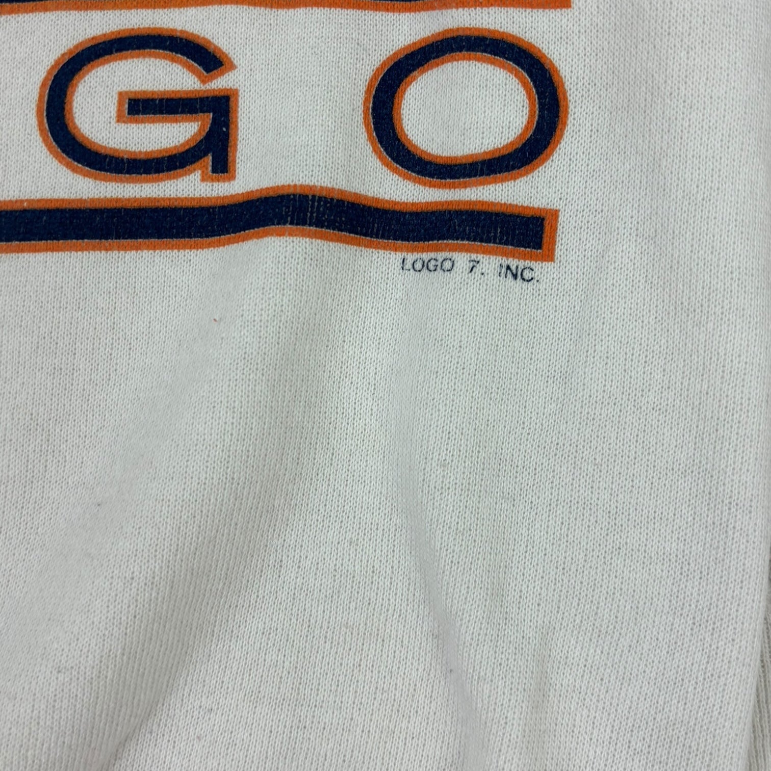 Vintage Chicago Bears Logo 7 Crewneck White