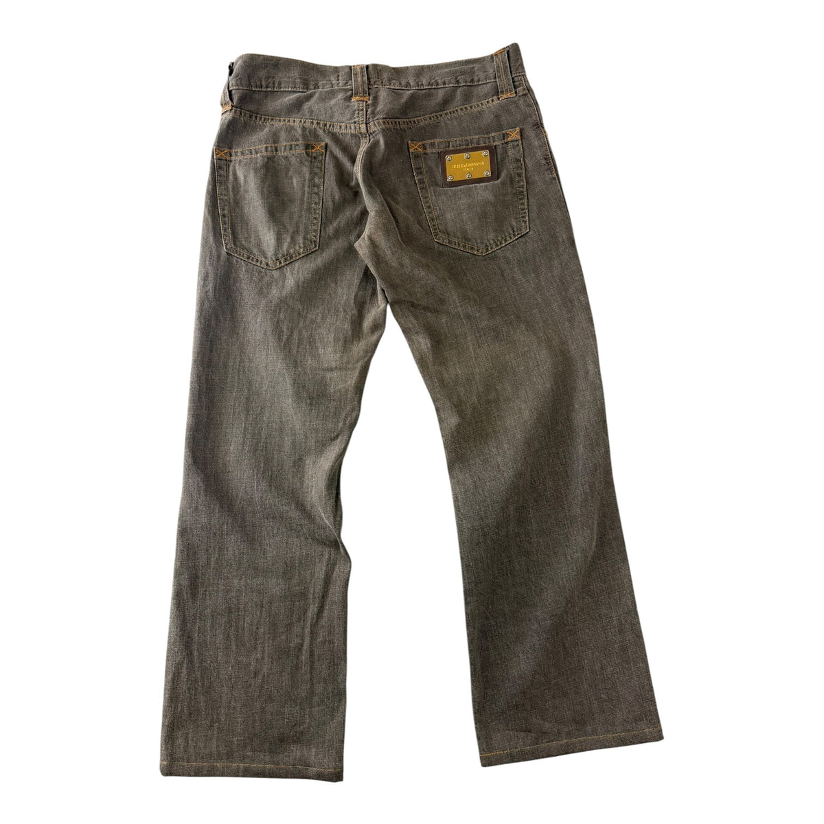 Dolce & Gabbana Back Plate Jeans Brown