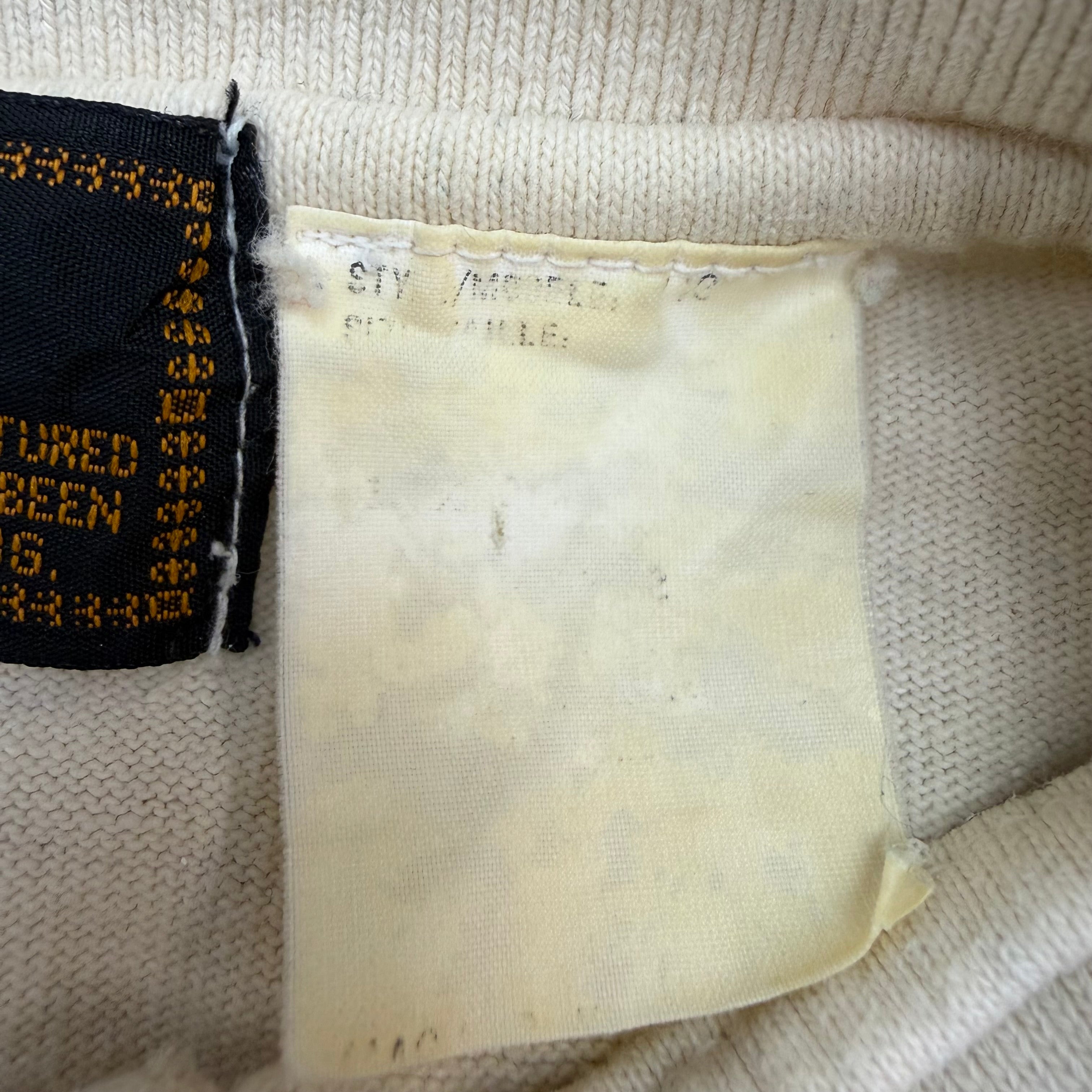Vintage Traveling & Working Embroidered Quarter Zip Polo Beige