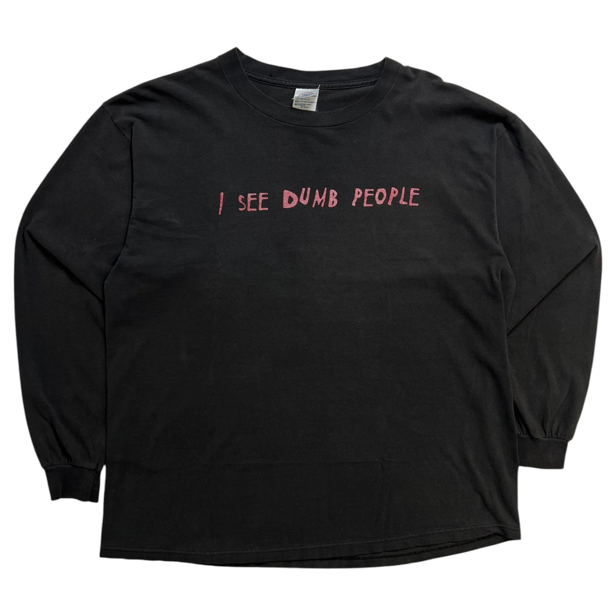 Vintage “I See Dumb People” Long Sleeve T-Shirt Black