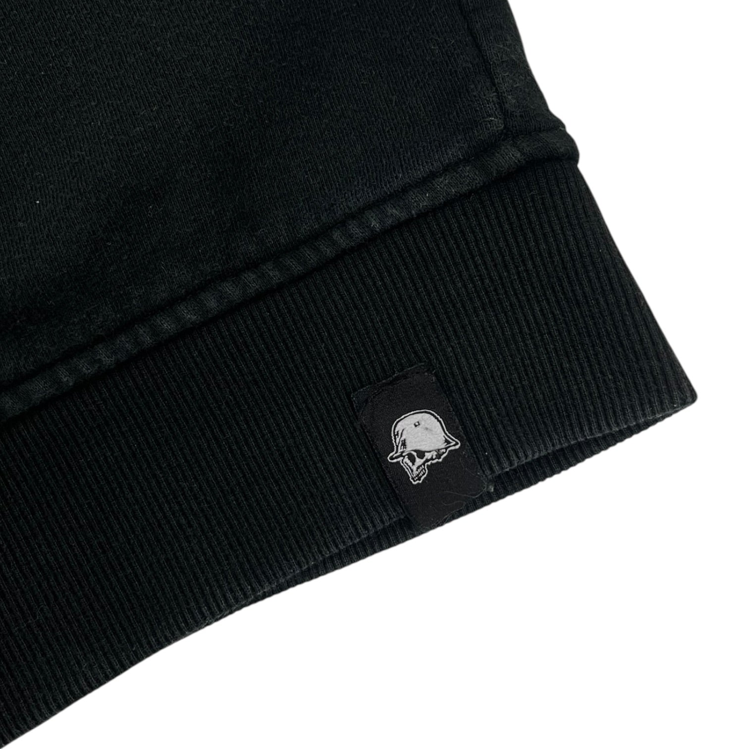 Y2K Metal Mulisha Vertical Spell Out Zip Up Hoodie Black