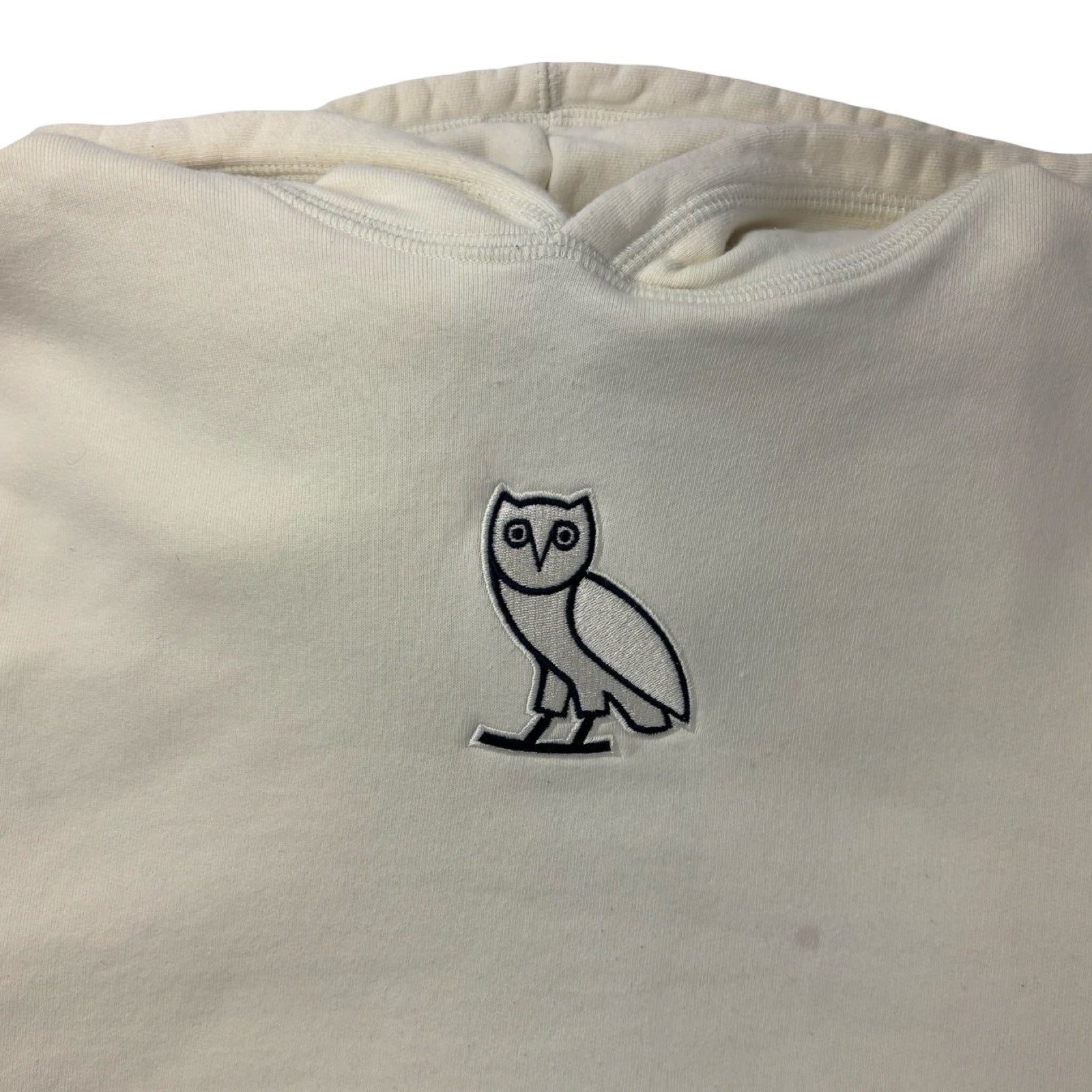 OVO Centre Owl Classic Pullover Hoodie Creme