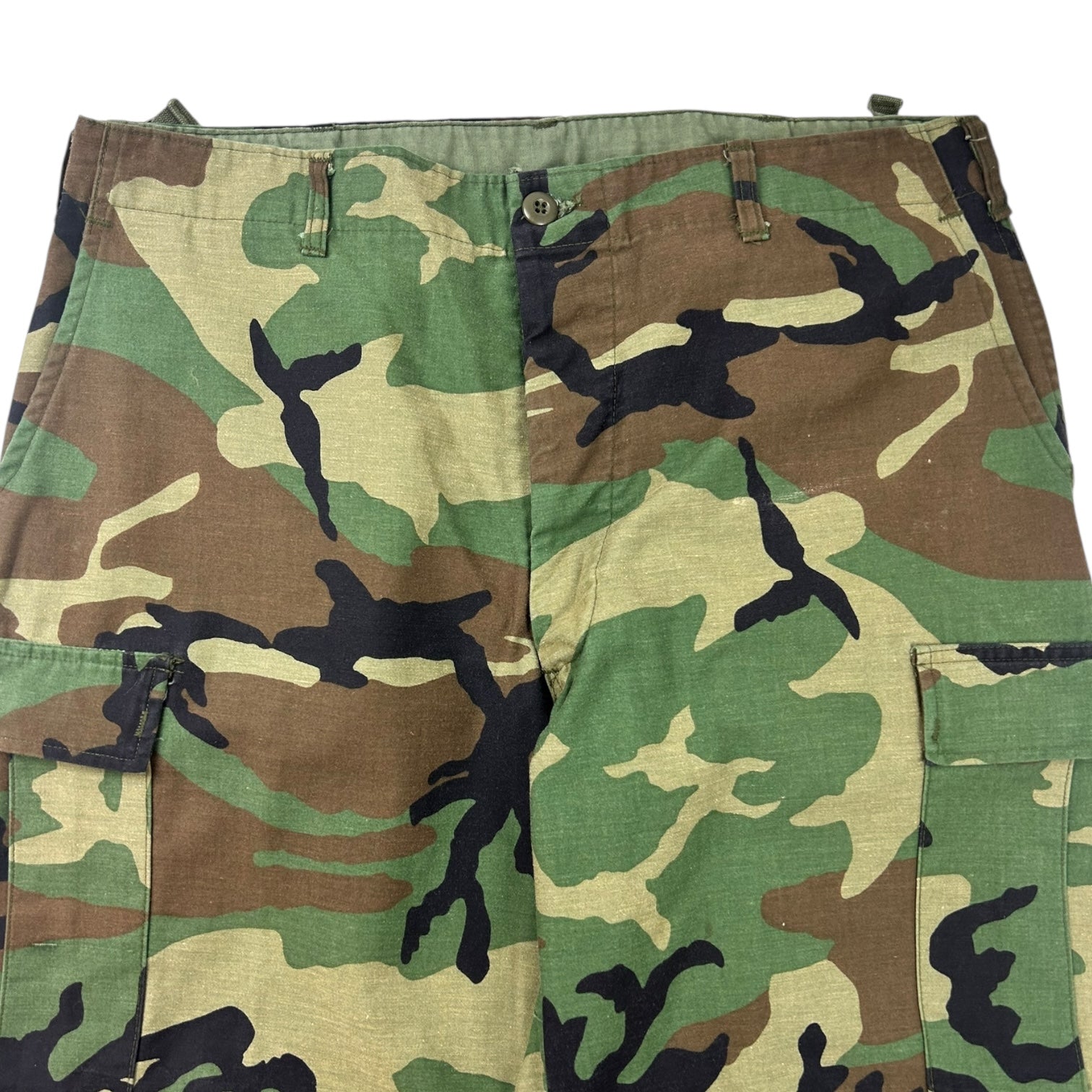 Vintage Military Cargos Woodland Camo