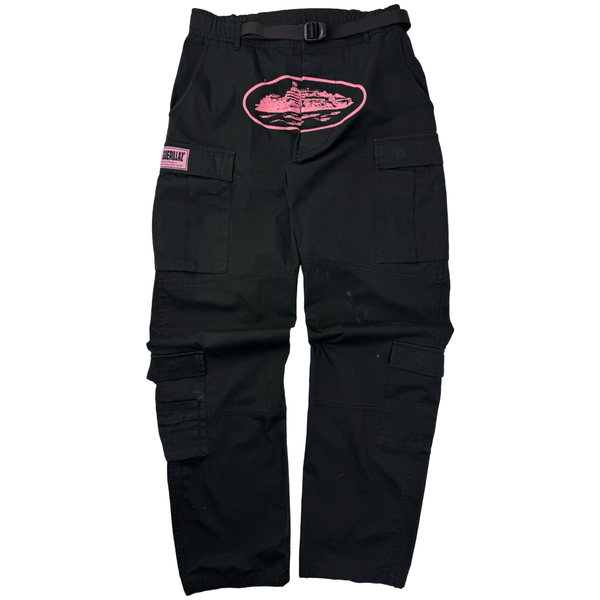 Corteiz Guerillaz Cargo Pants Black Pink
