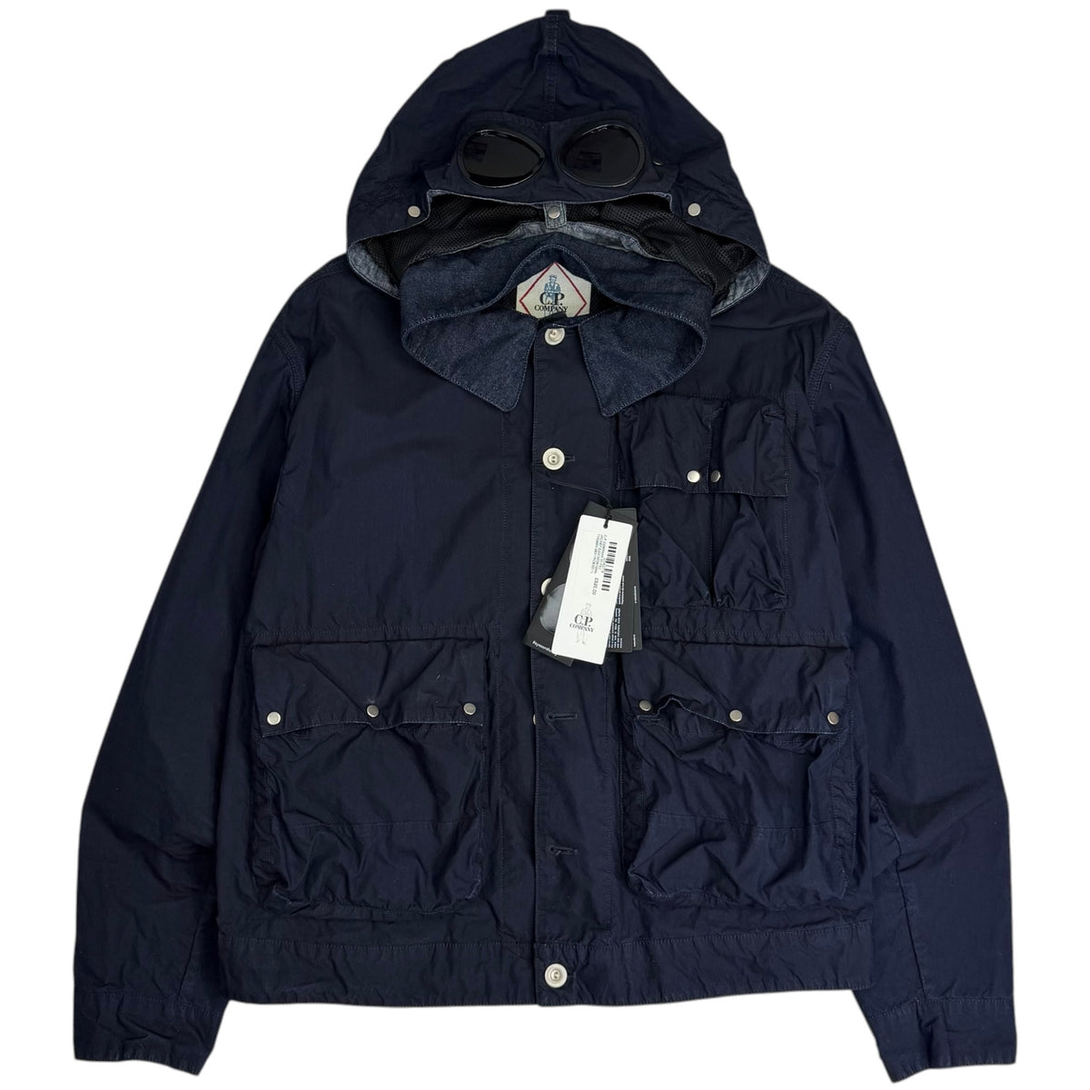 C.P. Company 50 Fili Multipocket Goggle Jacket Indigo