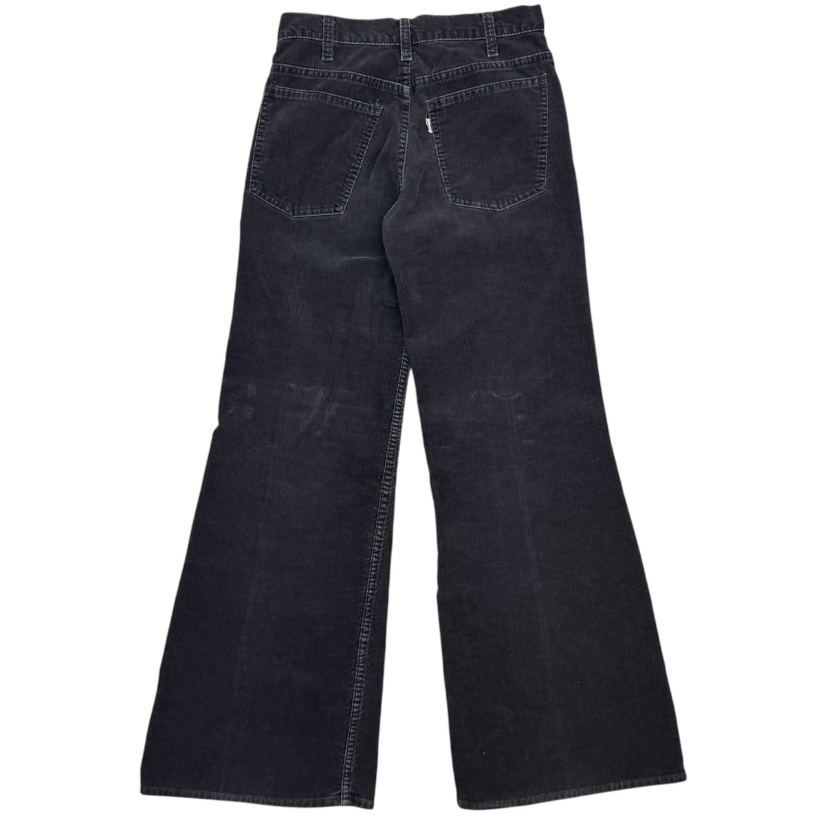 (W) Vintage Levi’s Corduroy White Tab Flared Jeans Black