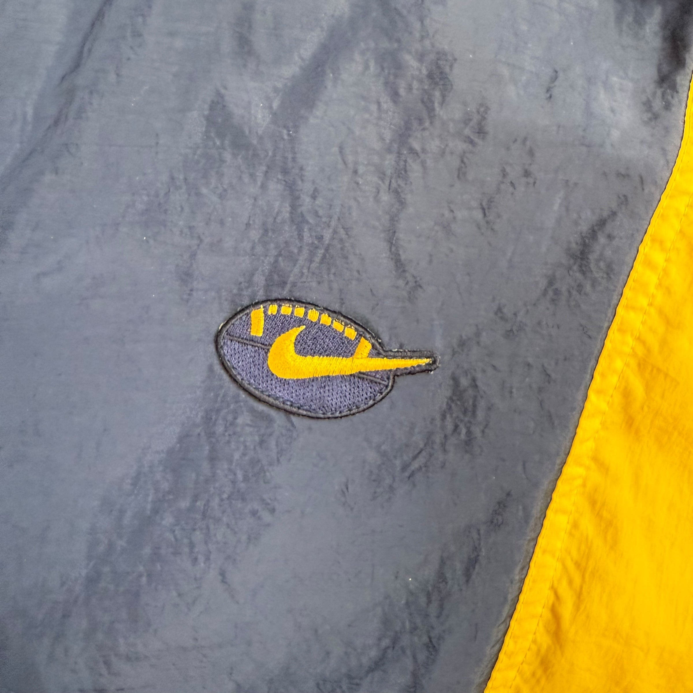 Vintage Nike Michigan Wolverines Football Windbreaker Blue/Yellow