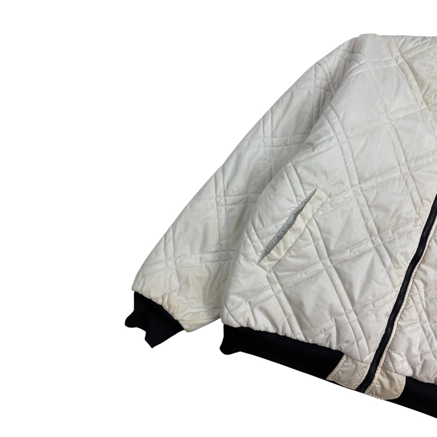 Vintage Nike Quilted Reversible Jacket White/Black