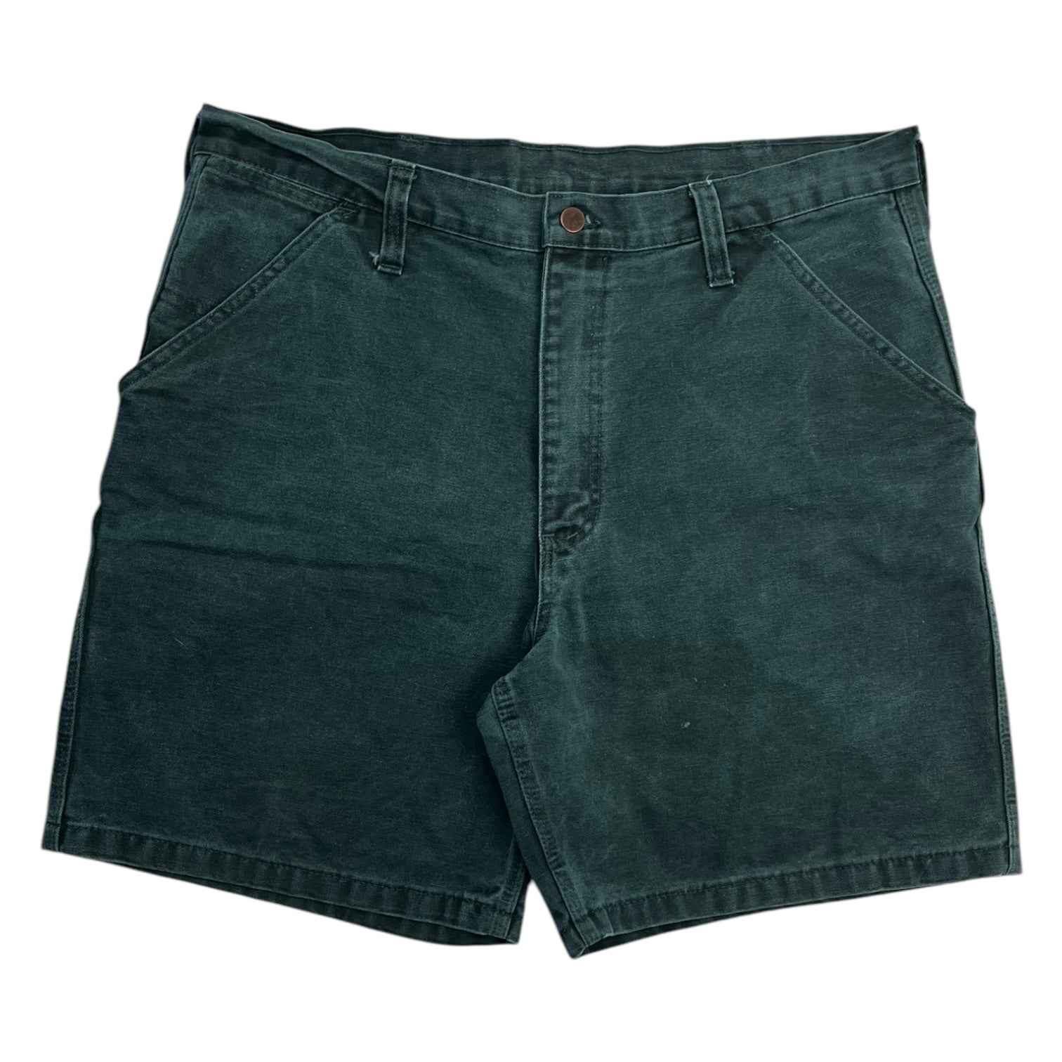 Vintage Workwear Canvas Shorts Green