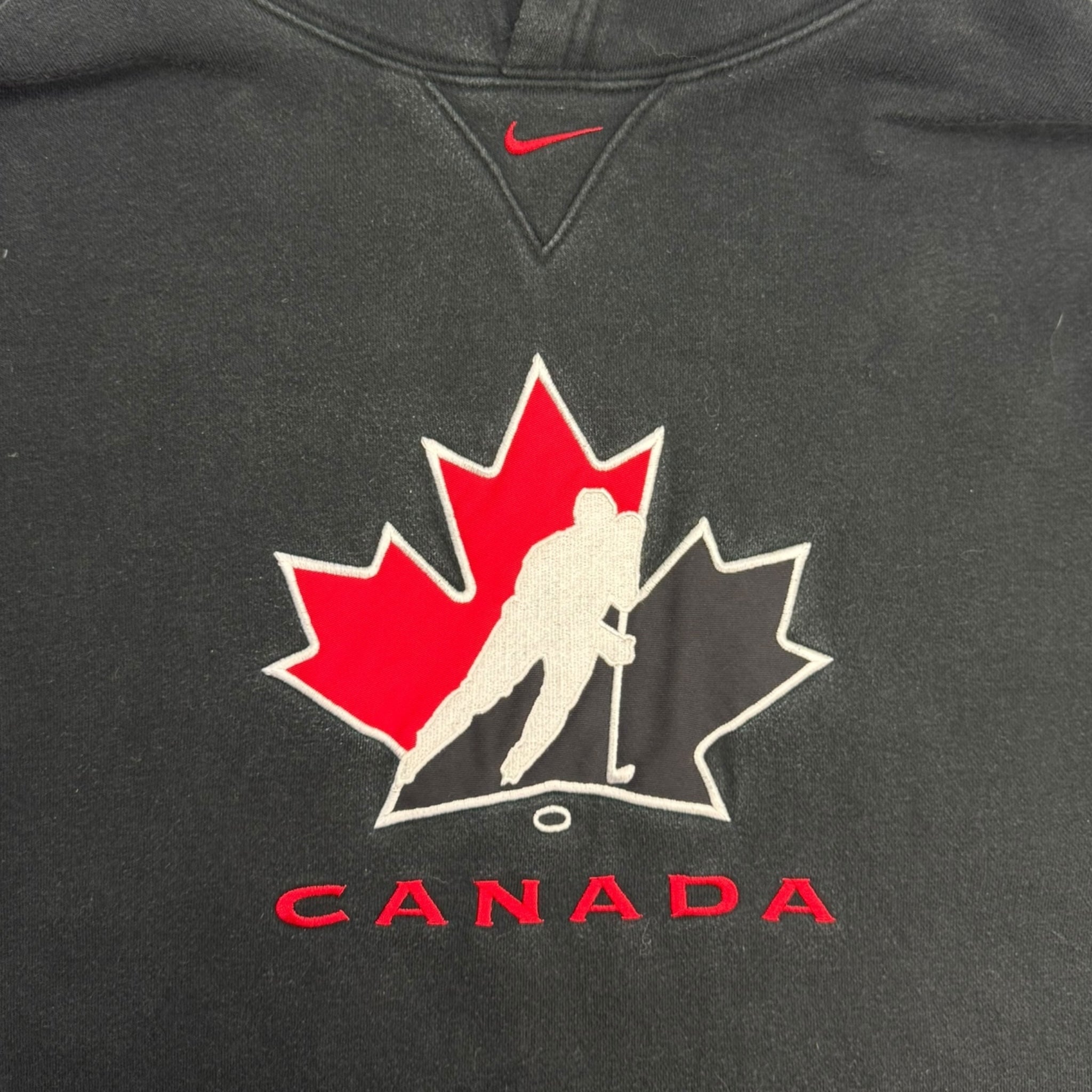 Vintage Nike Team Canada Center Check Hoodie