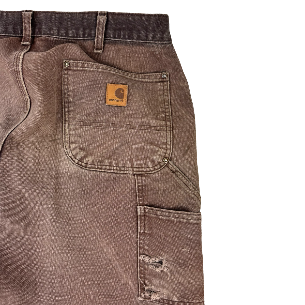 Vintage Carhartt Double Knee Bottoms Hot Cocoa Faded