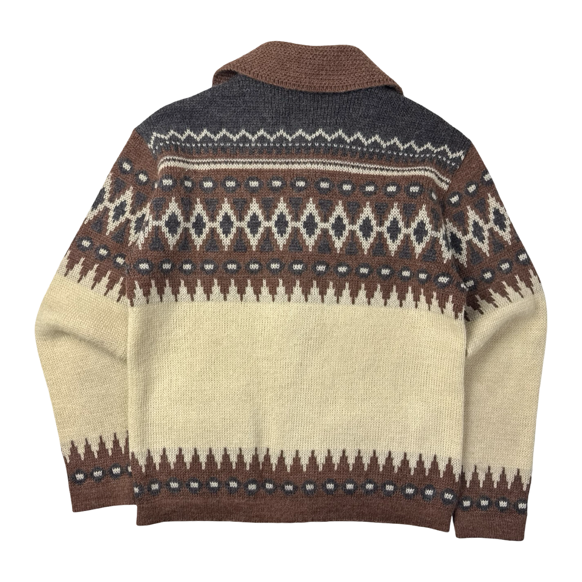 Vintage Cardigan Wool Knit Zip Up Jacket