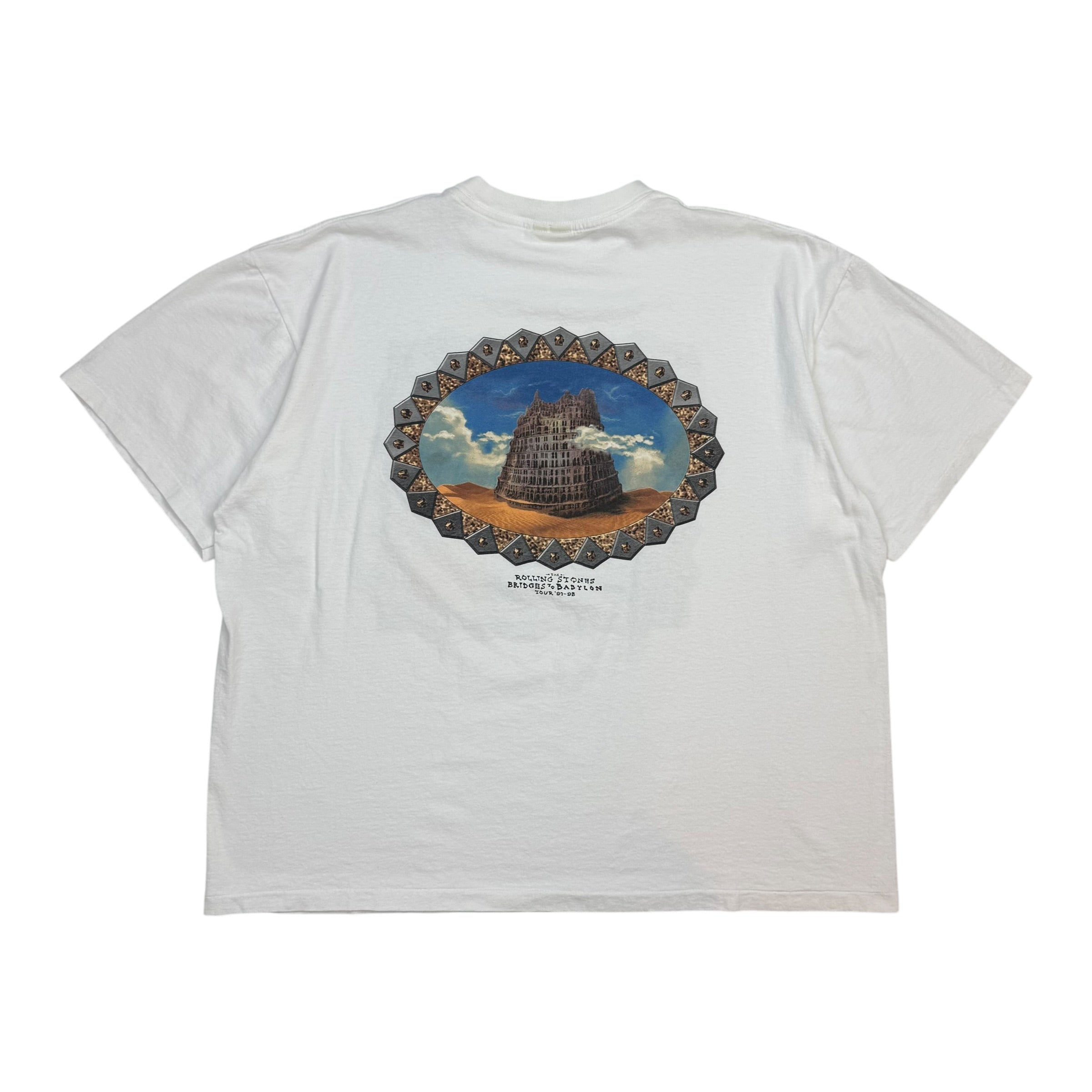 1997 The Rolling Stones Bridges To Babylon Tour Tee White