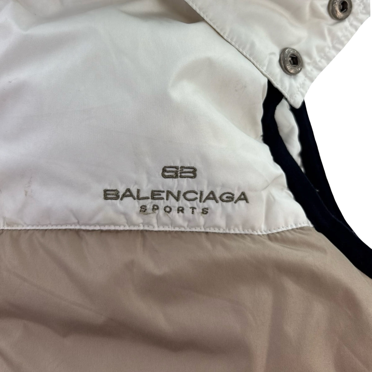 Vintage Balenciaga Sports Down Reversible Vest Eggshell