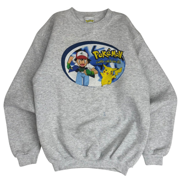 (W) 1999 Pokémon Catch ‘Em All! Crewneck Grey