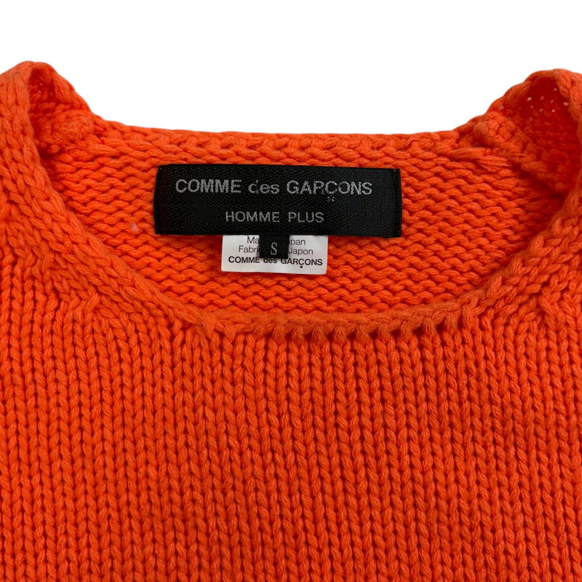 Comme Des Garçons Homme PomPom Knit Sweater Orange