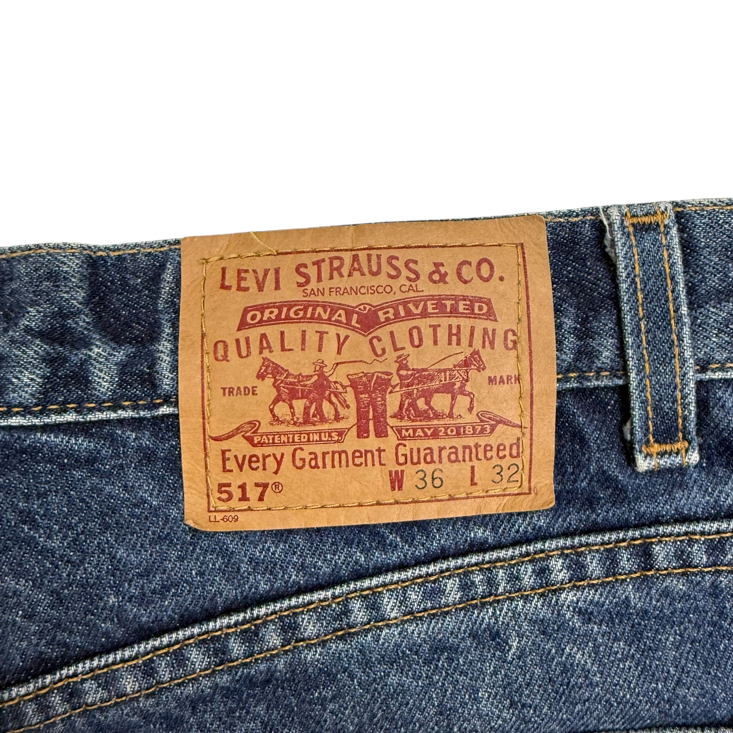 Vintage Levi’s 517 Boot Cut Denim Pants Dark Wash